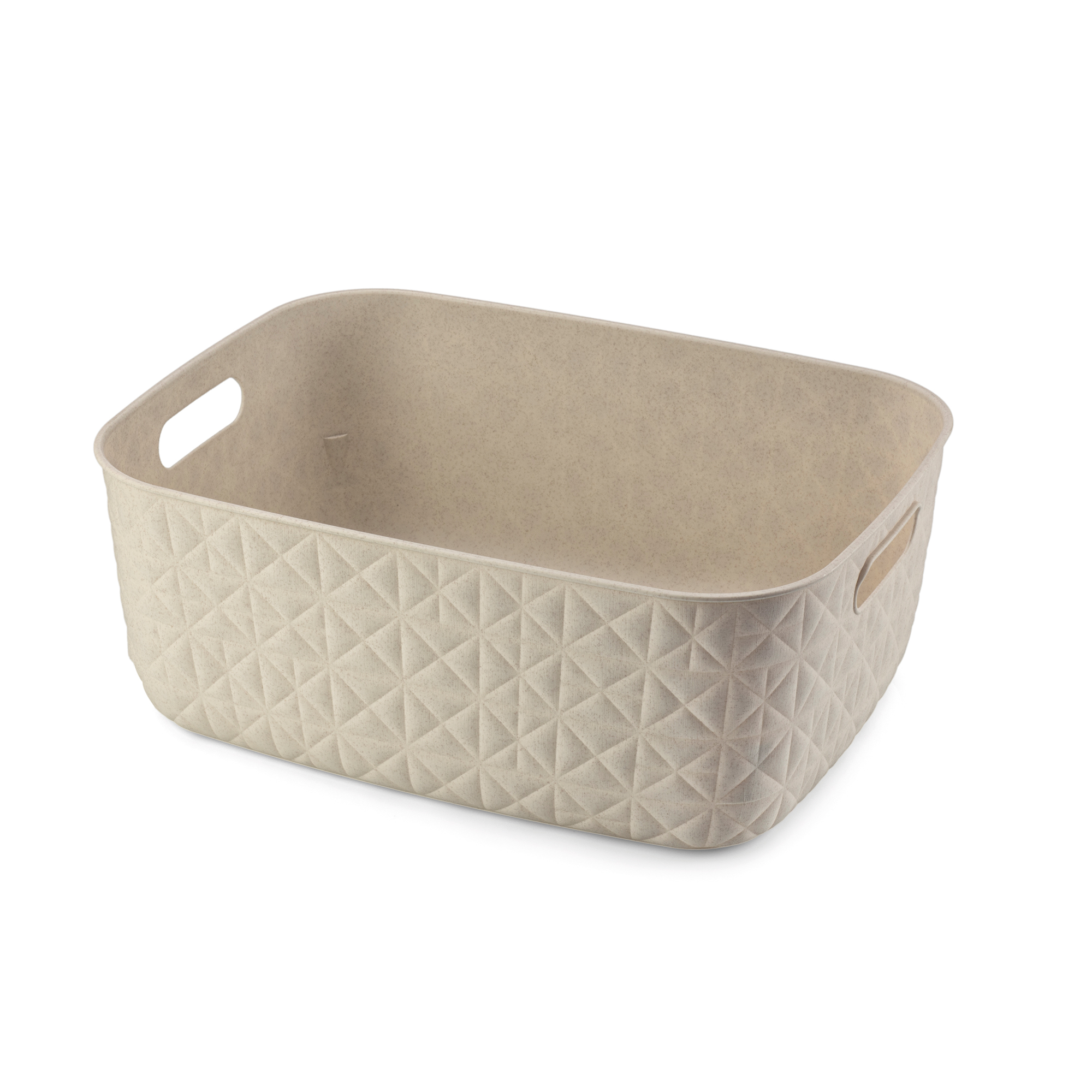 Krémový úložný košík Softex M 37,9 x 29,2 x 14,3 cm CURVER