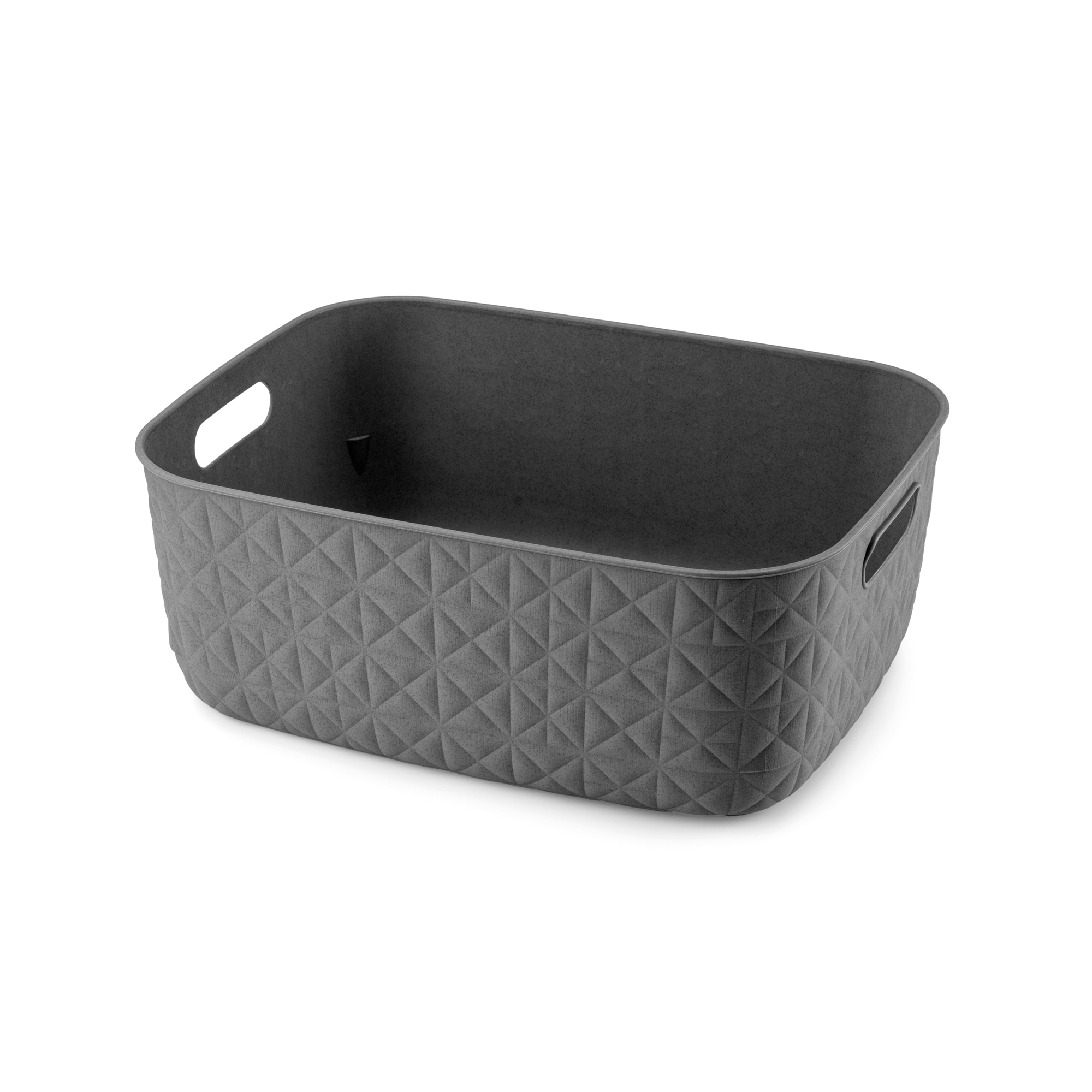 Šedý úložný košík Softex M 37,9 x 29,2 x 14,3 cm CURVER