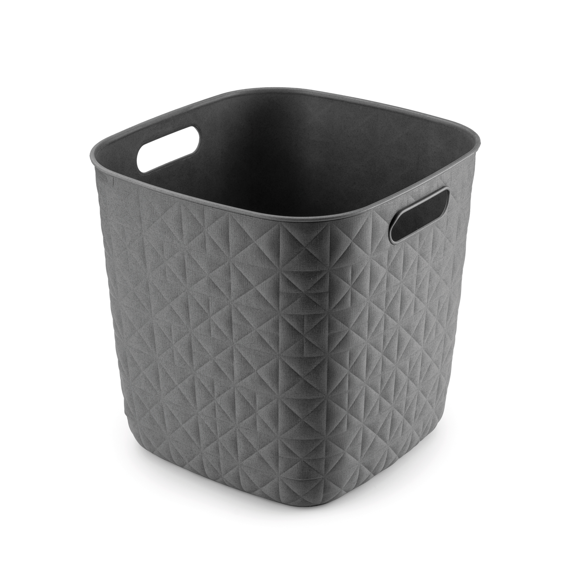 Vysoký šedý úložný košík Softex 27,9 x 27,9 x 26,9 cm CURVER