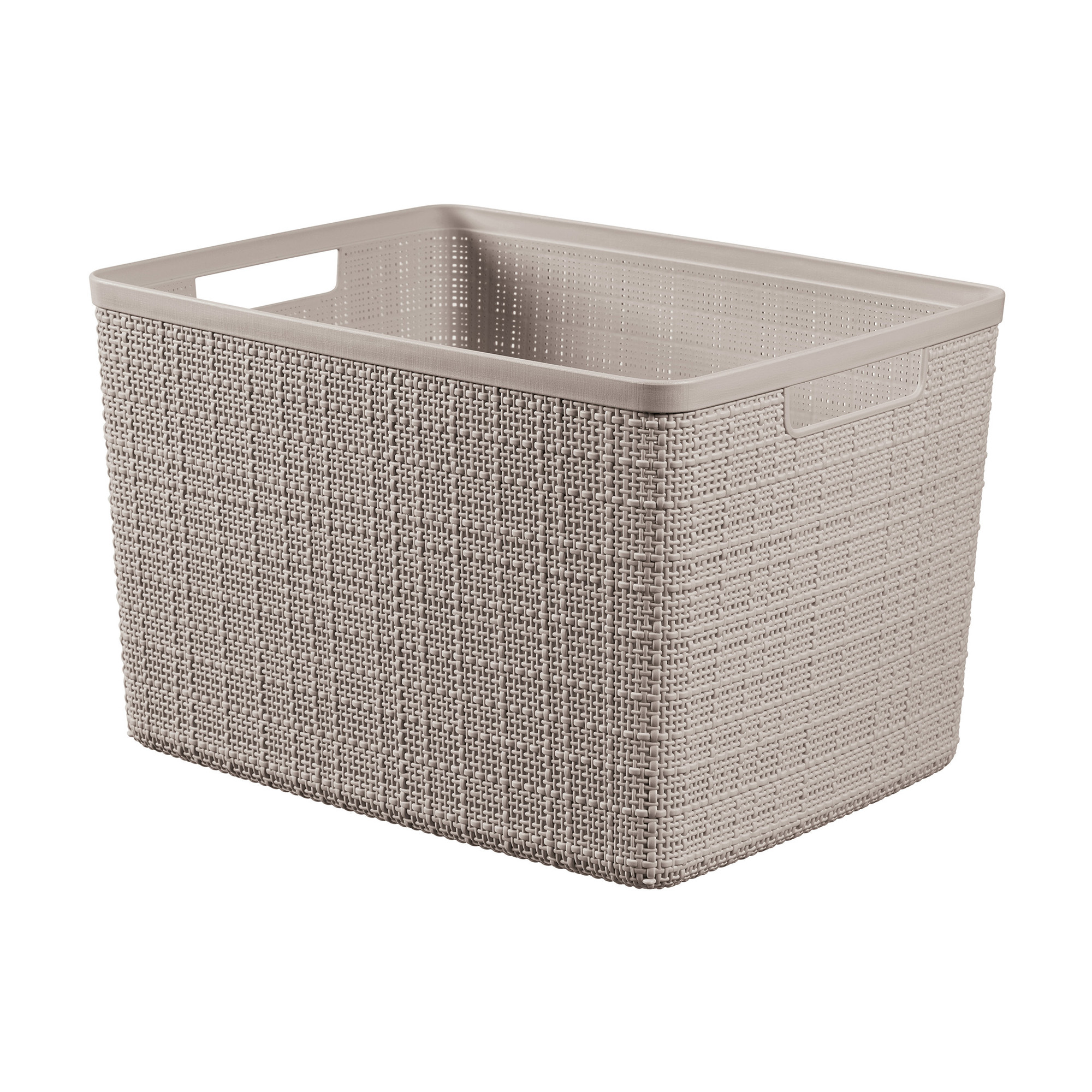 Aufbewahrungskorb rechteckig Jute L 36 x 28 x 23 cm beige CURVER