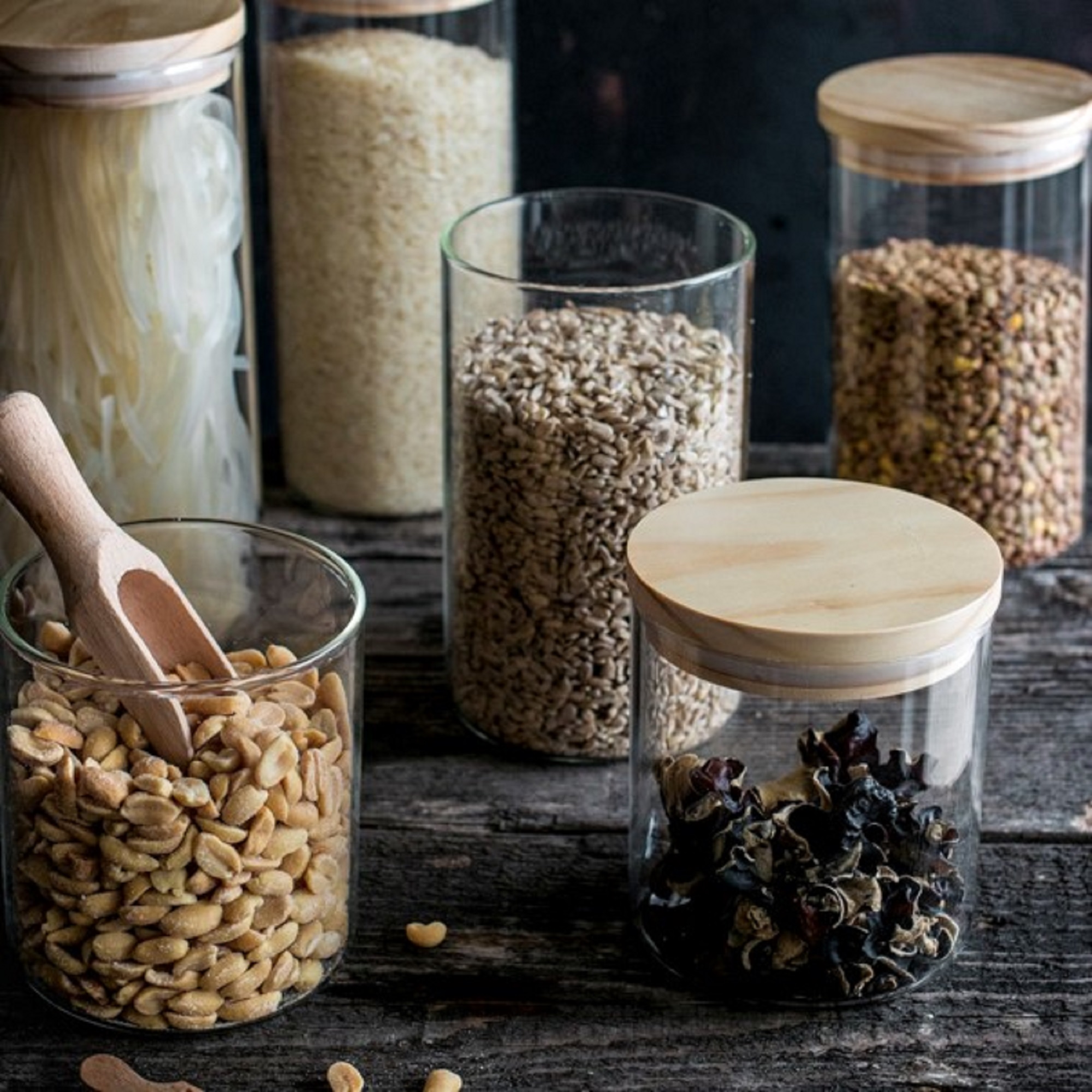 Kitchen storage glass jar with lid Nordic 650 ml AMBITION