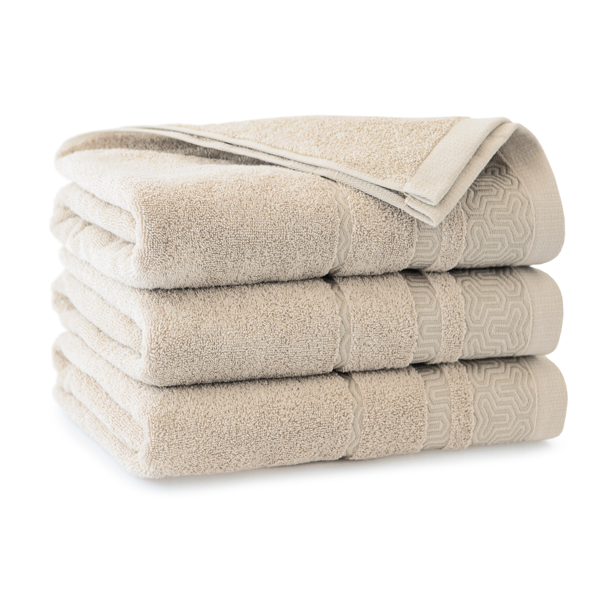 Handtuch aus ägyptischer Baumwolle Braga antibacterial 30 x 50 cm beige  ZWOLTEX