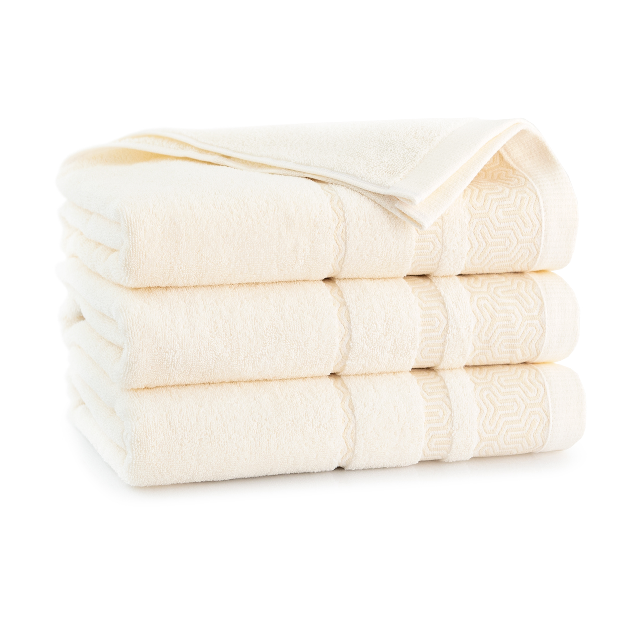 Handtuch aus ägyptischer Baumwolle Braga antibacterial 70 x 140 cm ecru ZWOLTEX