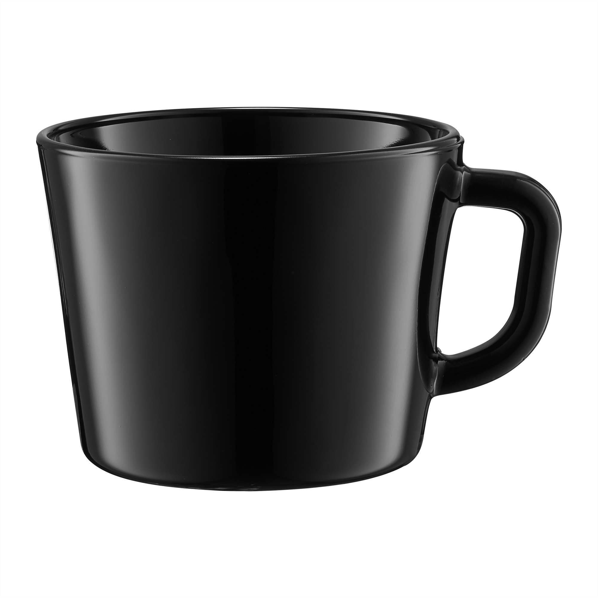 Sklenený hrnček Jumbo Black 450 ml AMBITION (objem úplne po okraj)