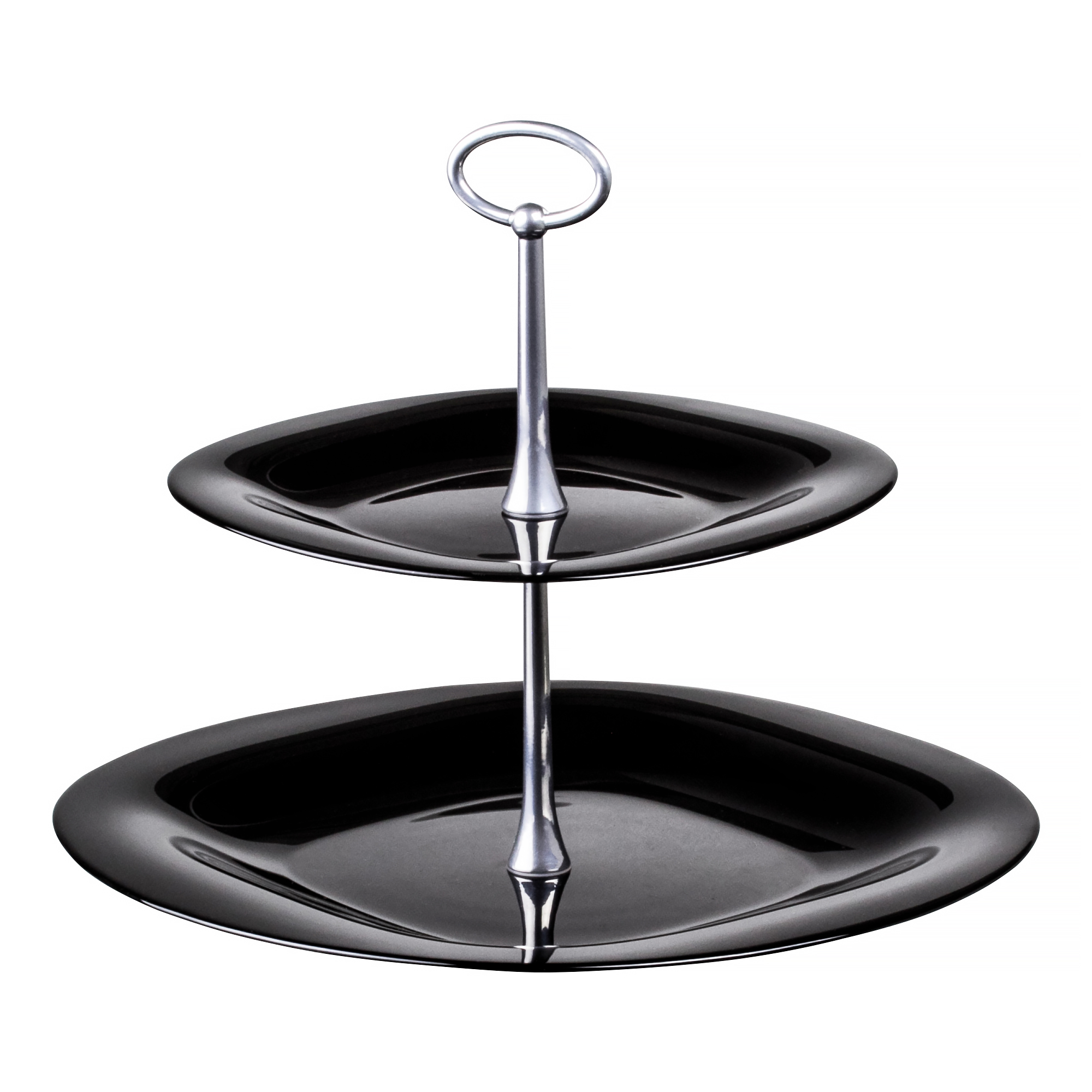 2-stöckige Etagere Carine 28 cm schwarz LUMINARC