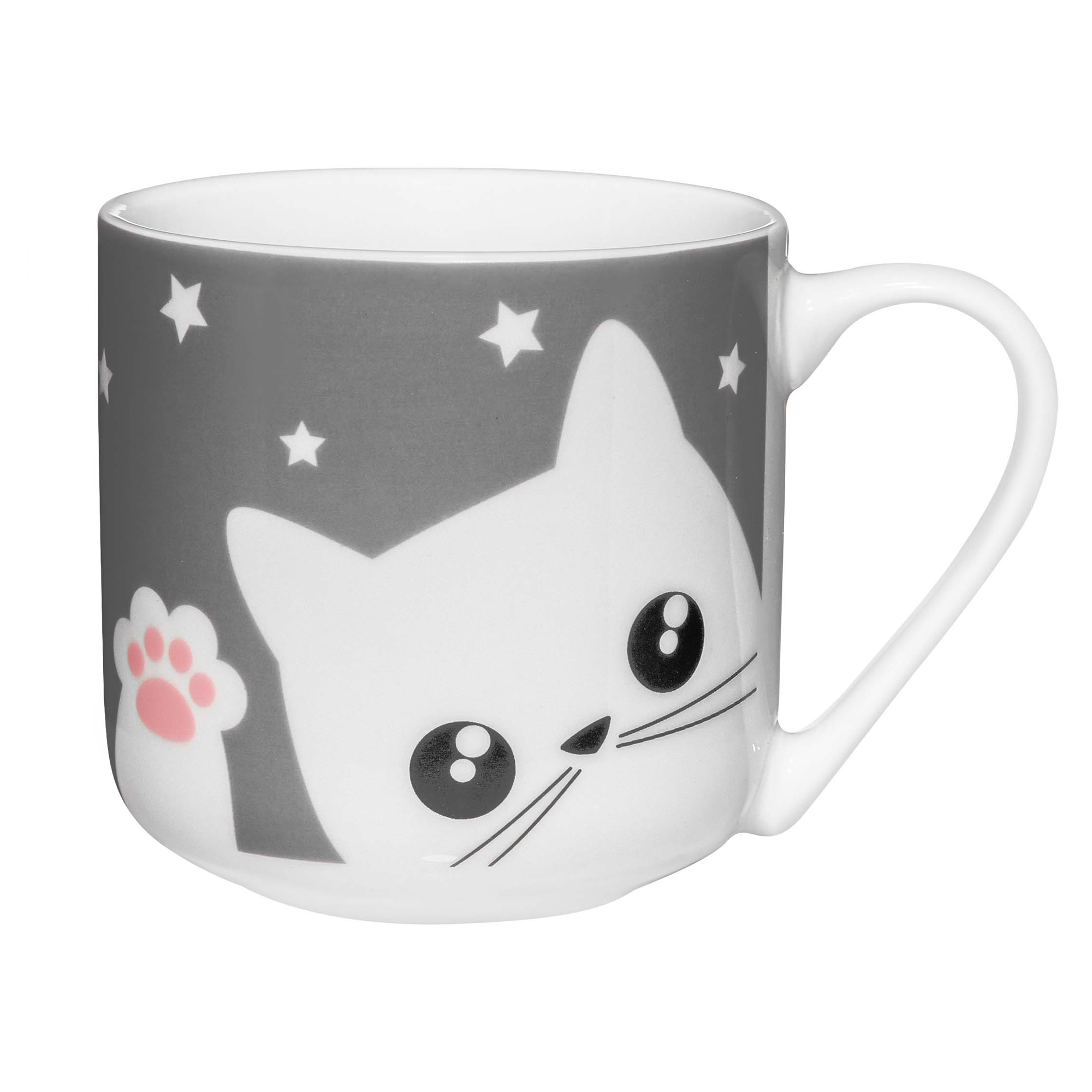 Kubek 440 ml Kitty szary 
