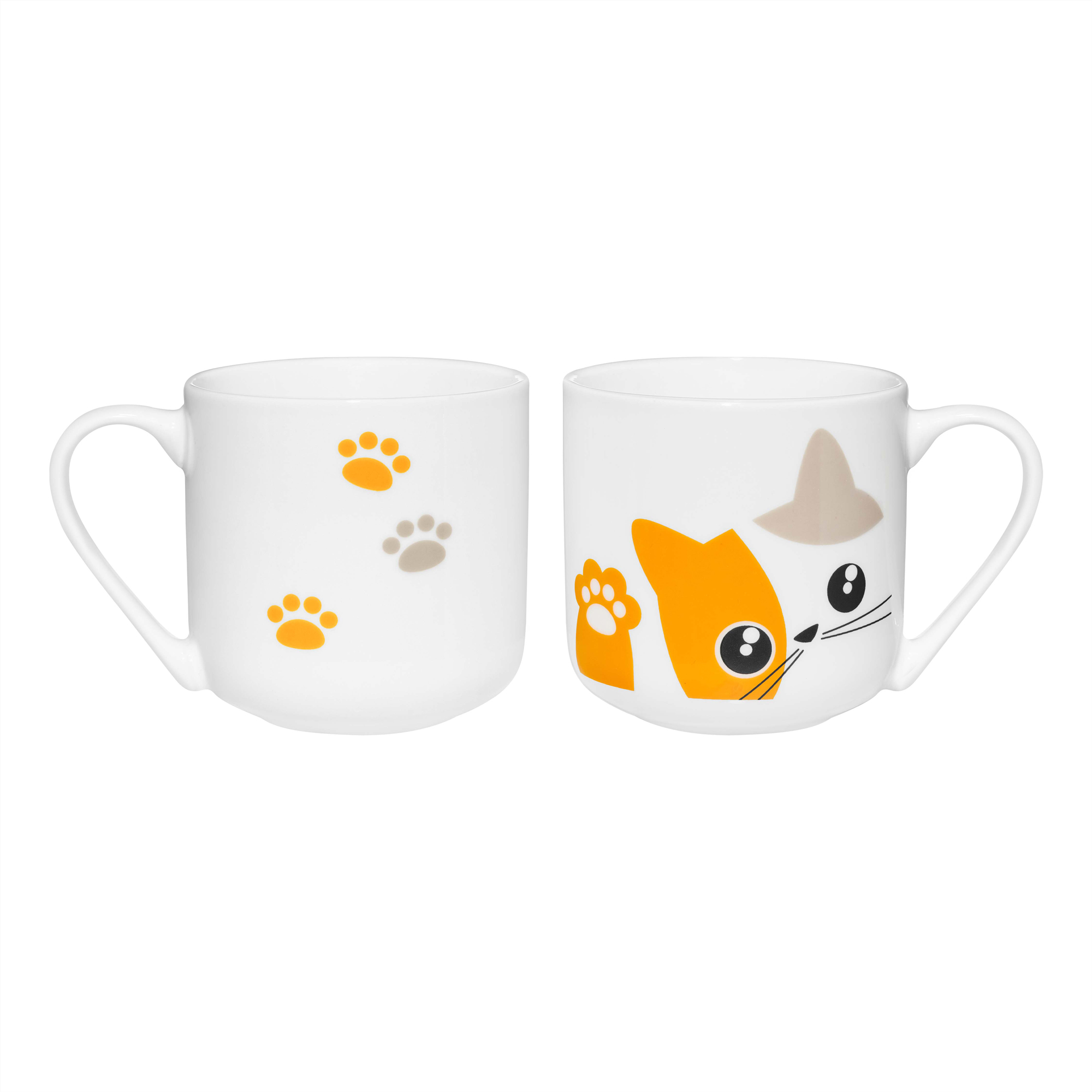 Porcelánová snídaňová sada Kitty Orange 4-díly AMBITION