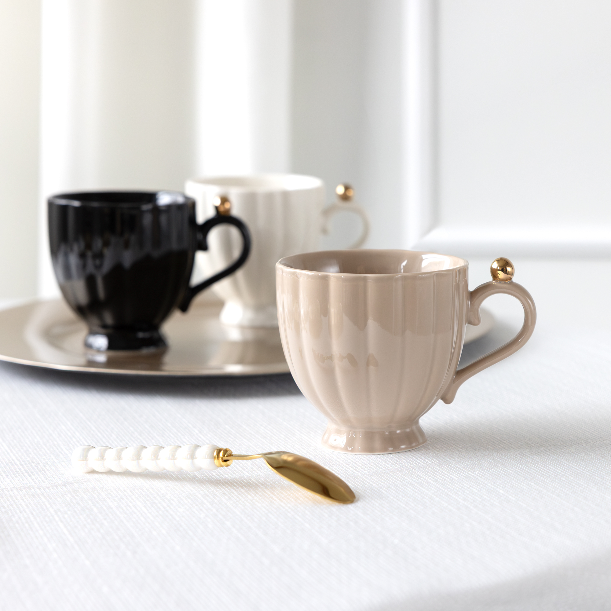 Tazza Curly Gold beige 250 ml AMBITION