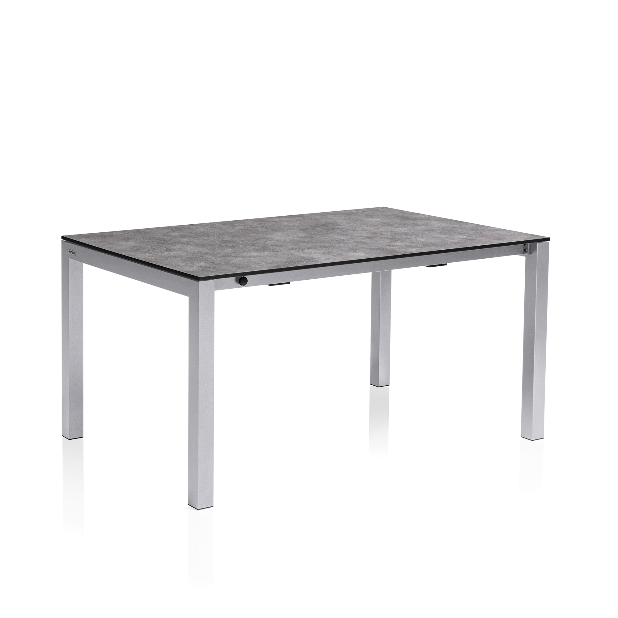 Stół ogrodowy rozkładany 150 / 210 x 95 cm Cubic srebrno-antracytowy KETTLER