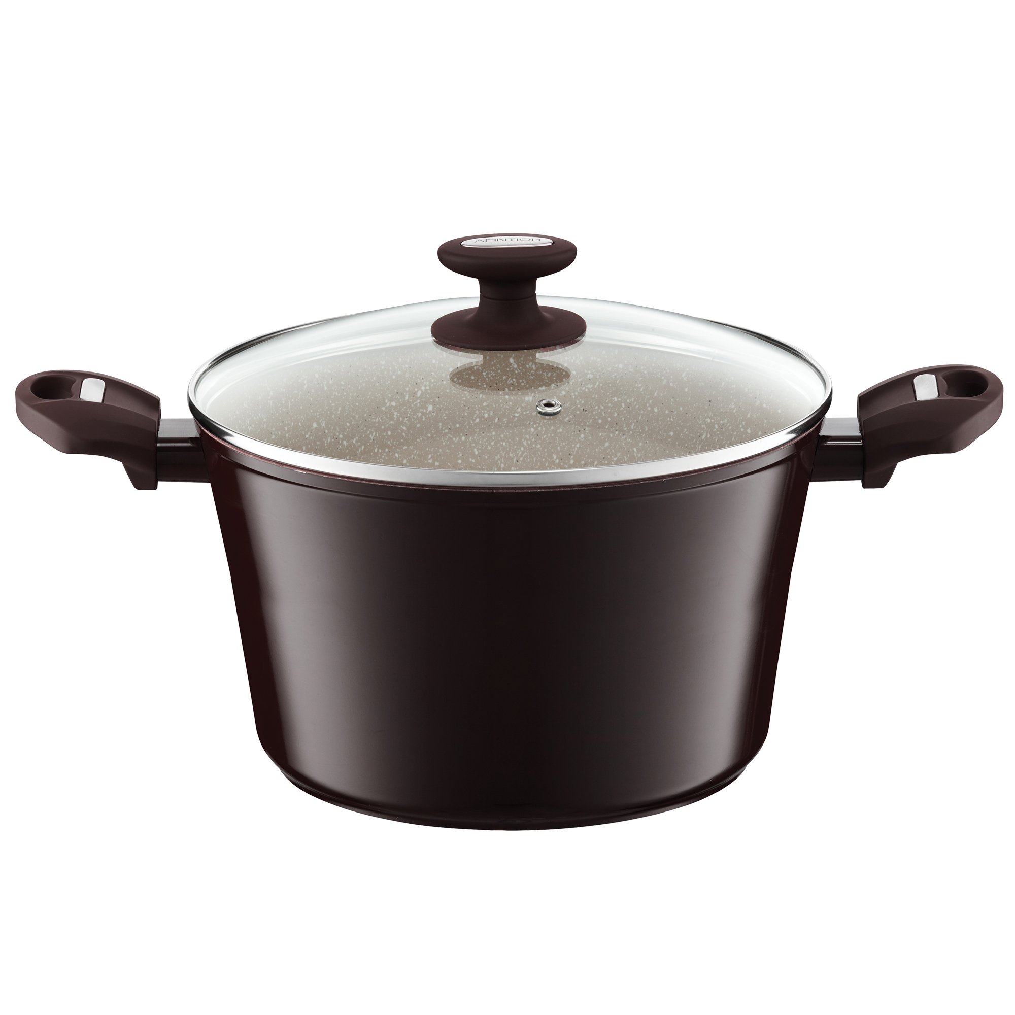 Pentola con coperchio Brown Stone 20 cm AMBITION