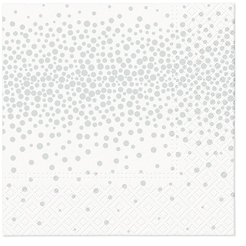 Paper napkins Confetti 33 x 33 cm silver 20 pcs PAW