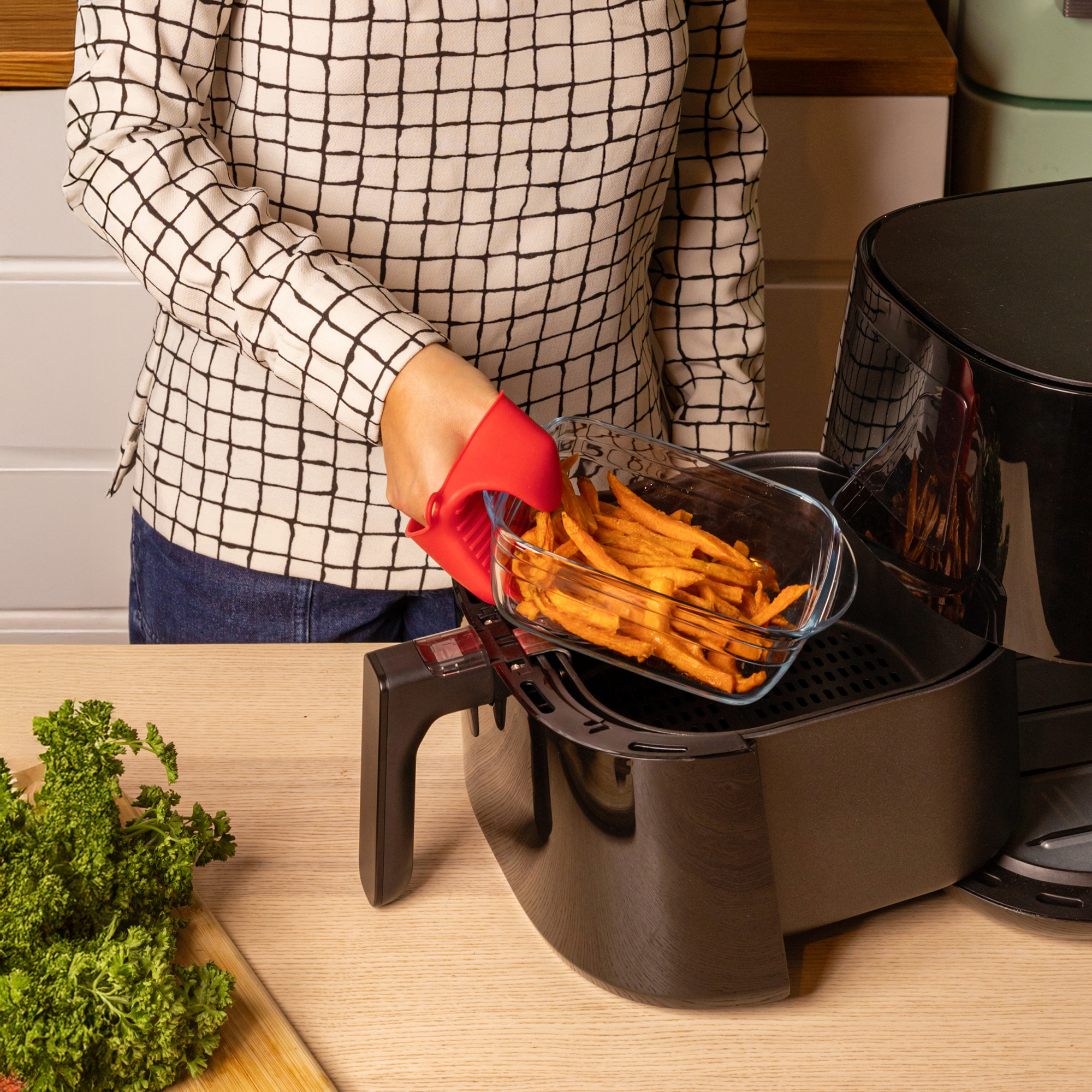 Žiaruvzdorná sklenená vložka do teplovzdušnej fritézy Air Fryer 2,2 l PYREX