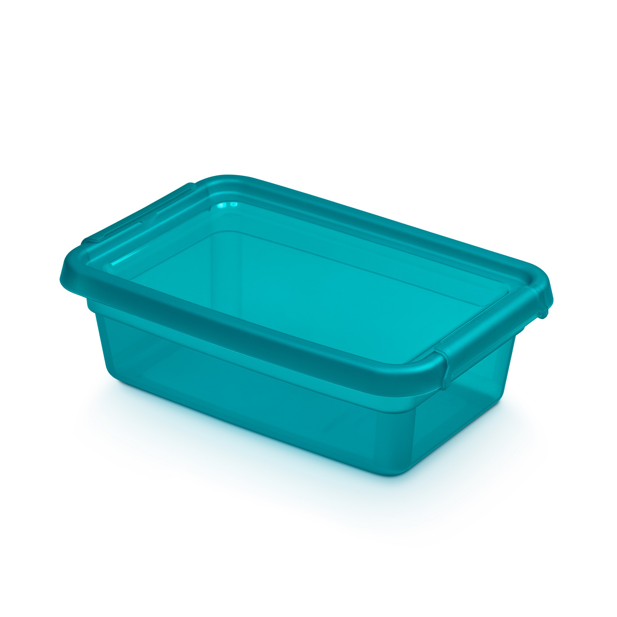 Modrá plastová nádobka s víkem Base Store Ocean 3 l ORPLAST