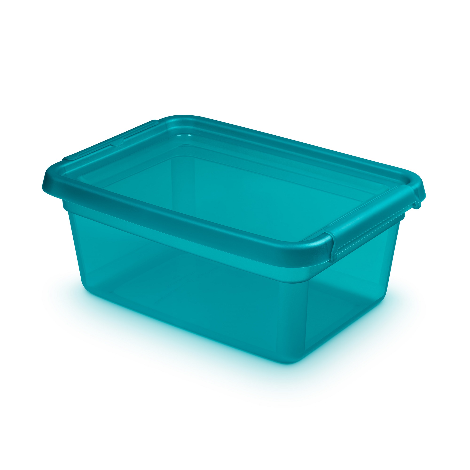 Modrá plastová nádobka s víkem Base Store Ocean 12,5 l ORPLAST