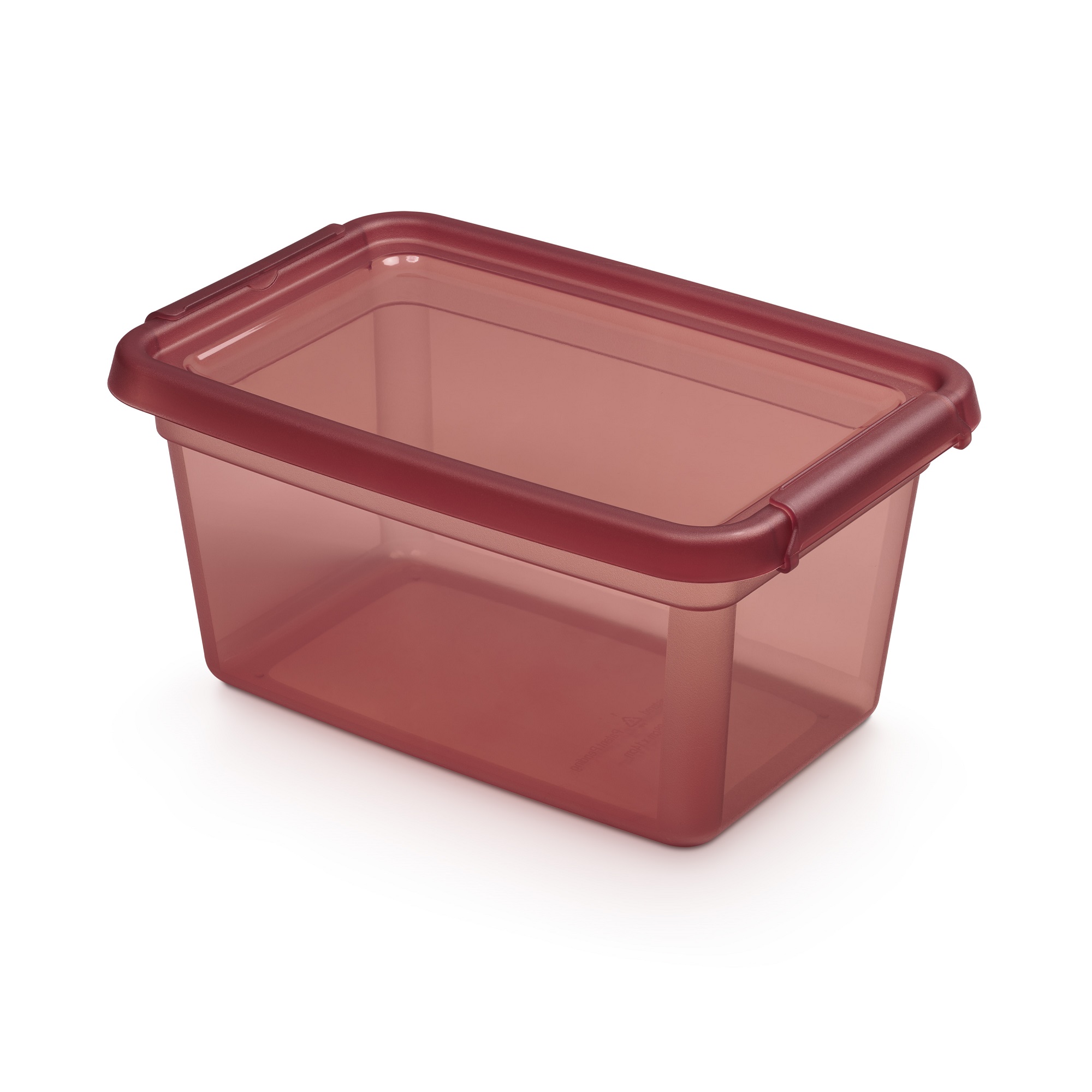Červenorůžová plastová nádobka s víkem Base Store Rhubarb 4,5 l ORPLAST