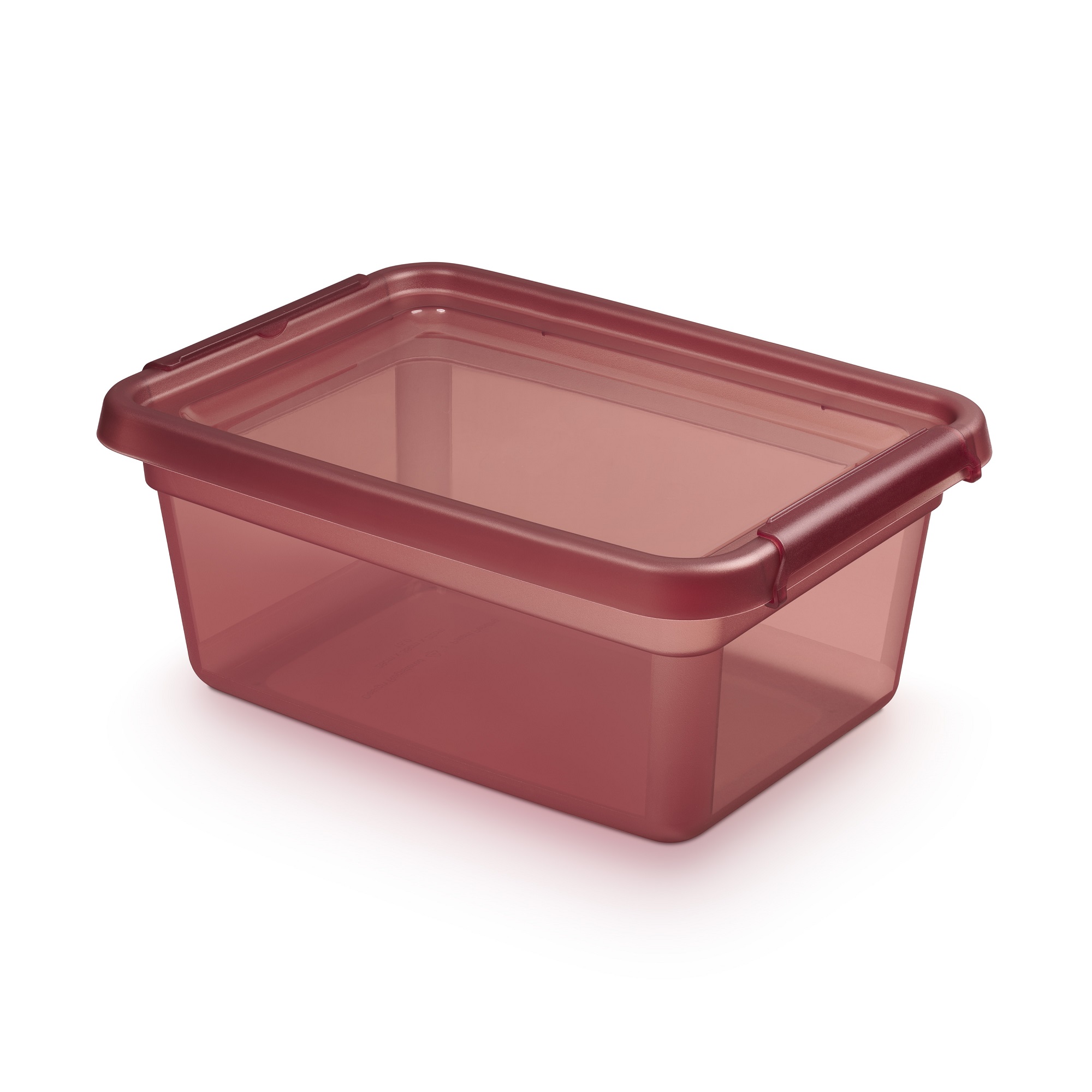 Červenorůžová plastová nádobka s víkem Base Store Rhubarb 12,5 l ORPLAST