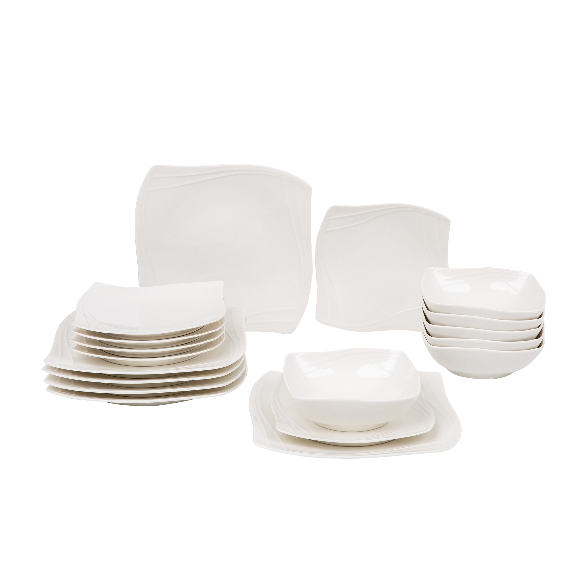 Serwis obiadowy dla 6 osób 18-elementowy Vanity KAROLINA