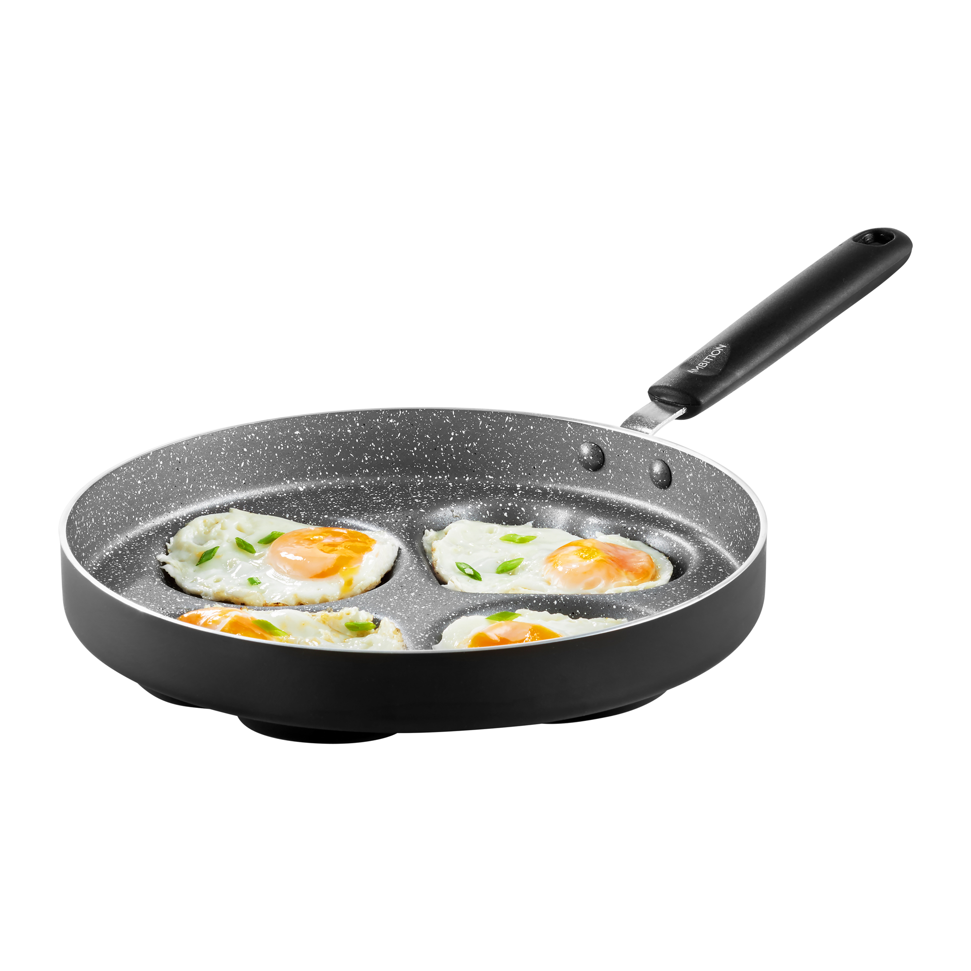 Hliníková panvica na vyprážané vajcia Pedra s povlakom Qualum Basic Stone Edition 26 cm AMBITION