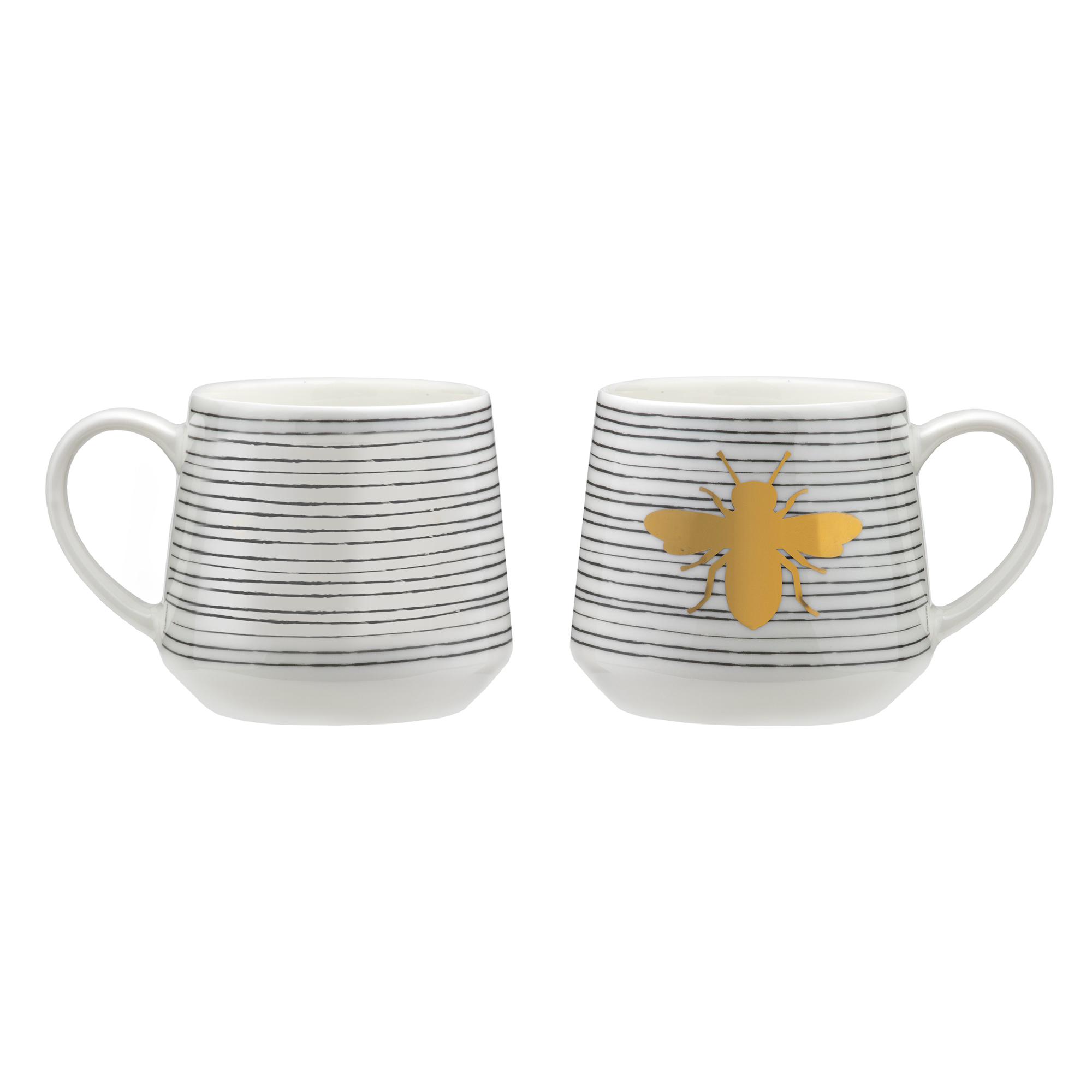 Porcelánový hrnček Gold Bee Stripes 460 ml AMBITION