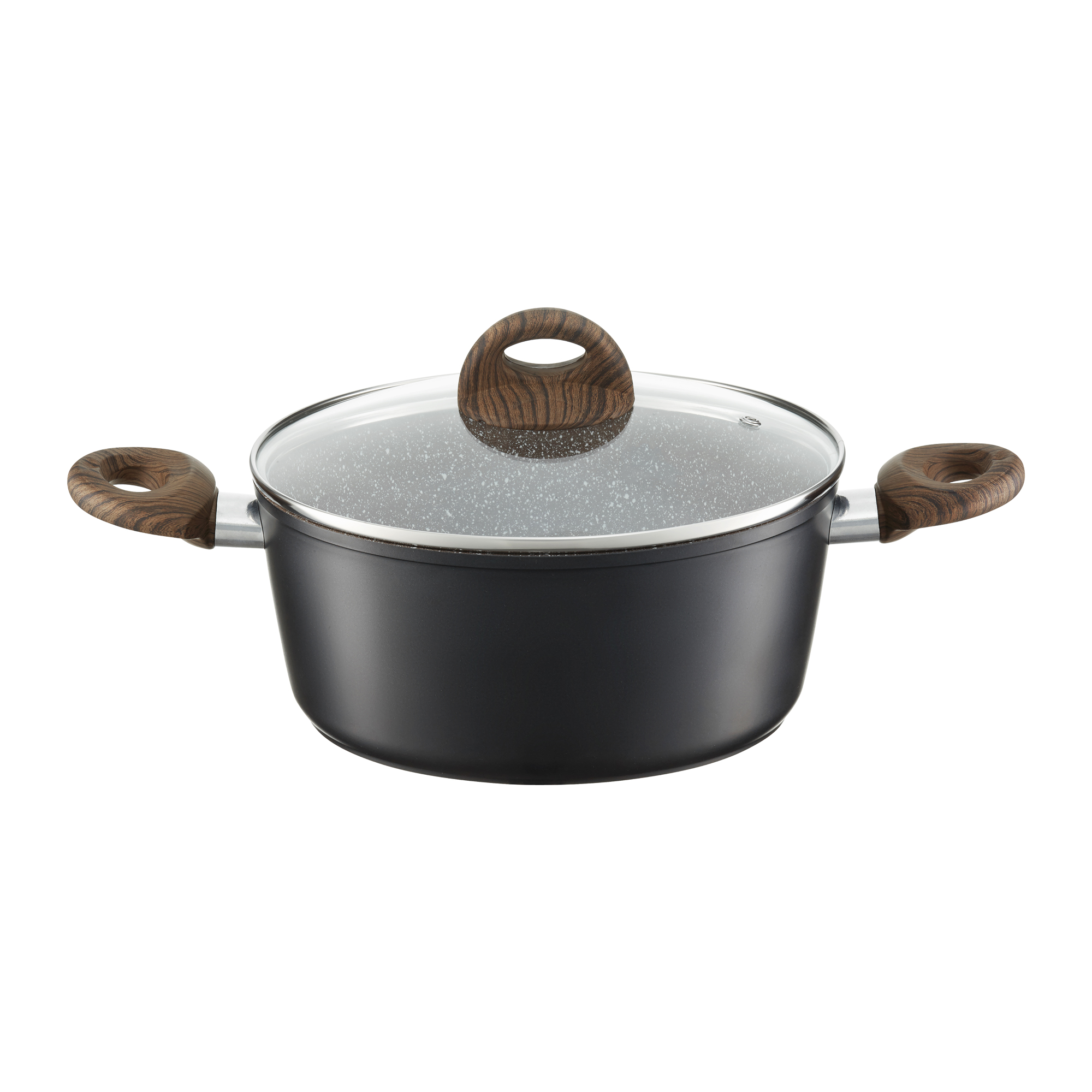 Pentola con coperchio Terra Qualum Basic Stone Edition 28 cm AMBITION