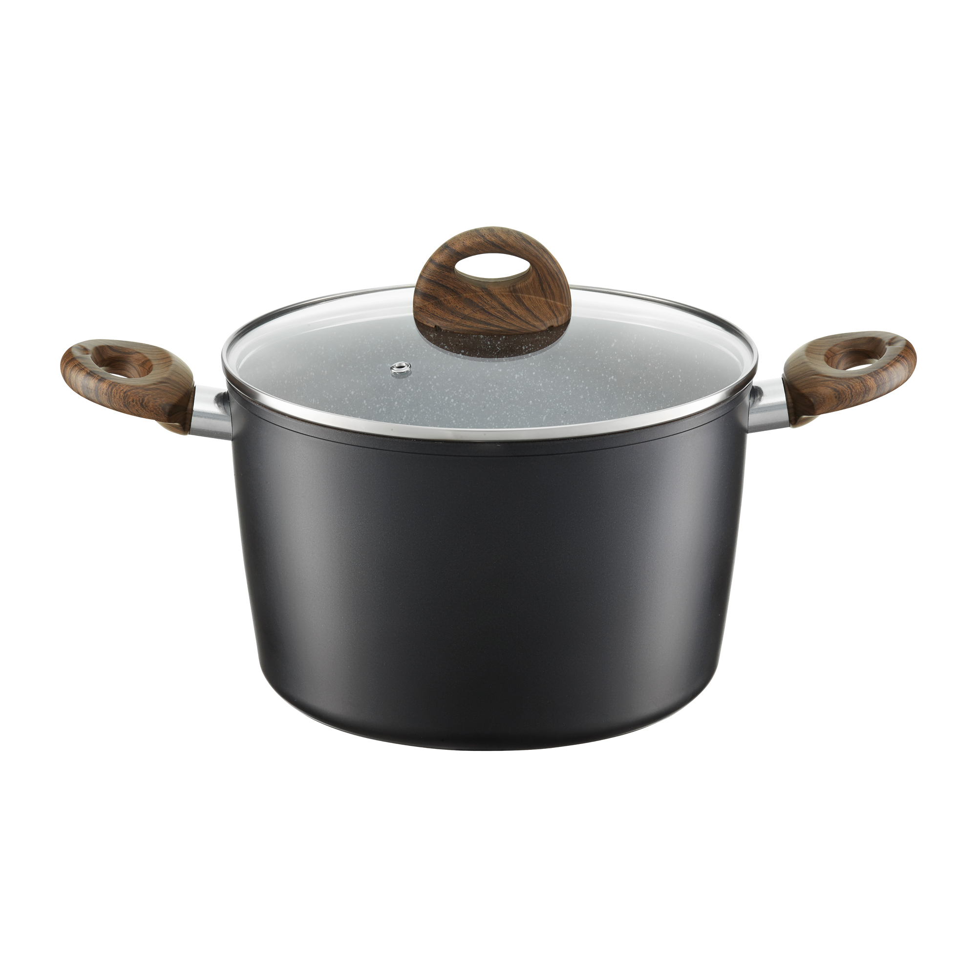 Garnek wysoki  Terra z powłoką Qualum Basic Stone Edition 24 cm AMBITION