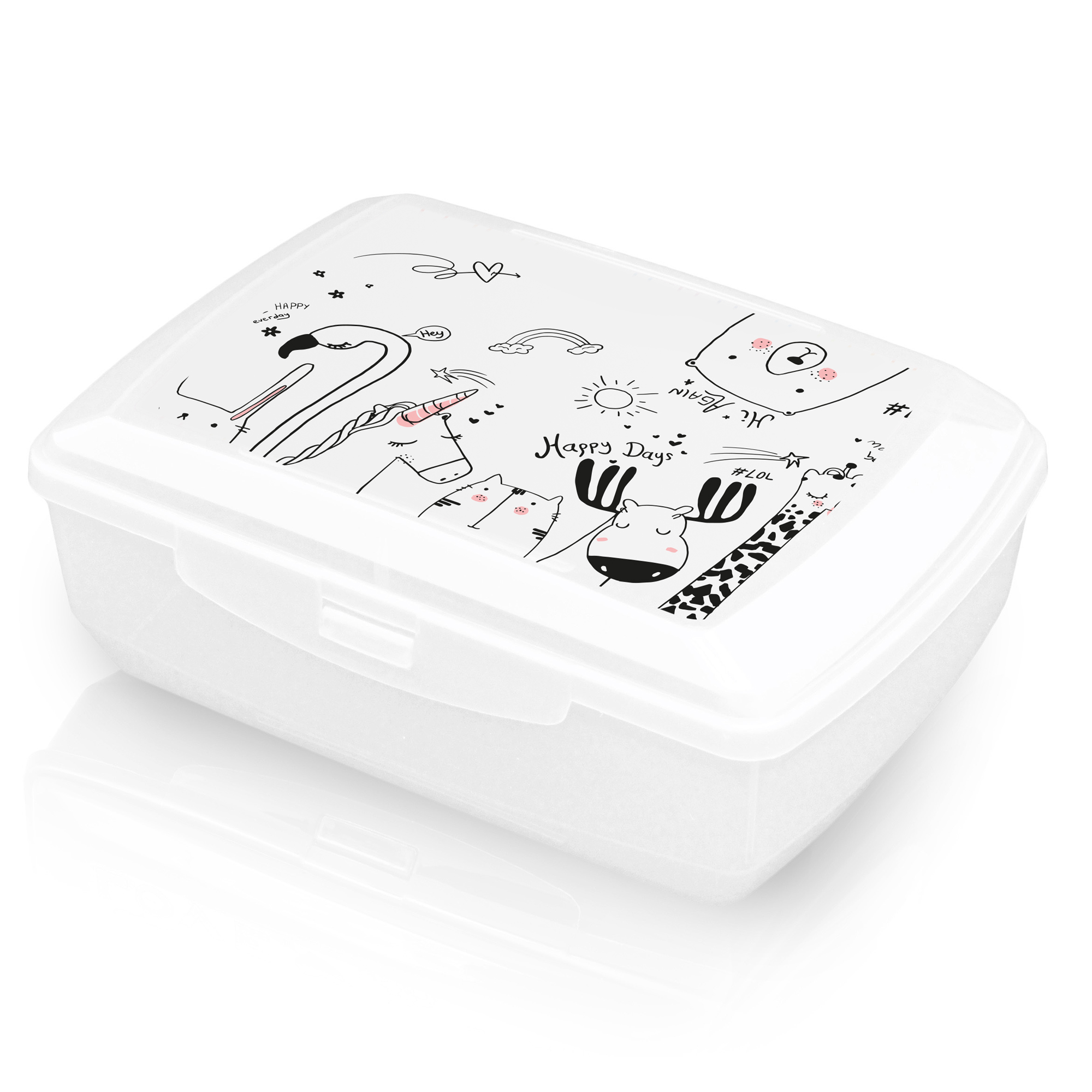 Biely dvojkomorový lunchbox s chladiacou vložkou AMBITION