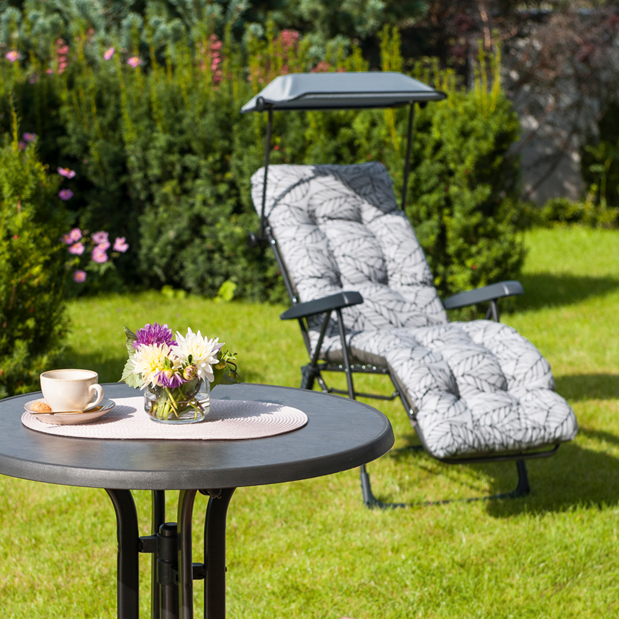 Masă Dine & Relax 60 cm pizarra/antracit PATIO