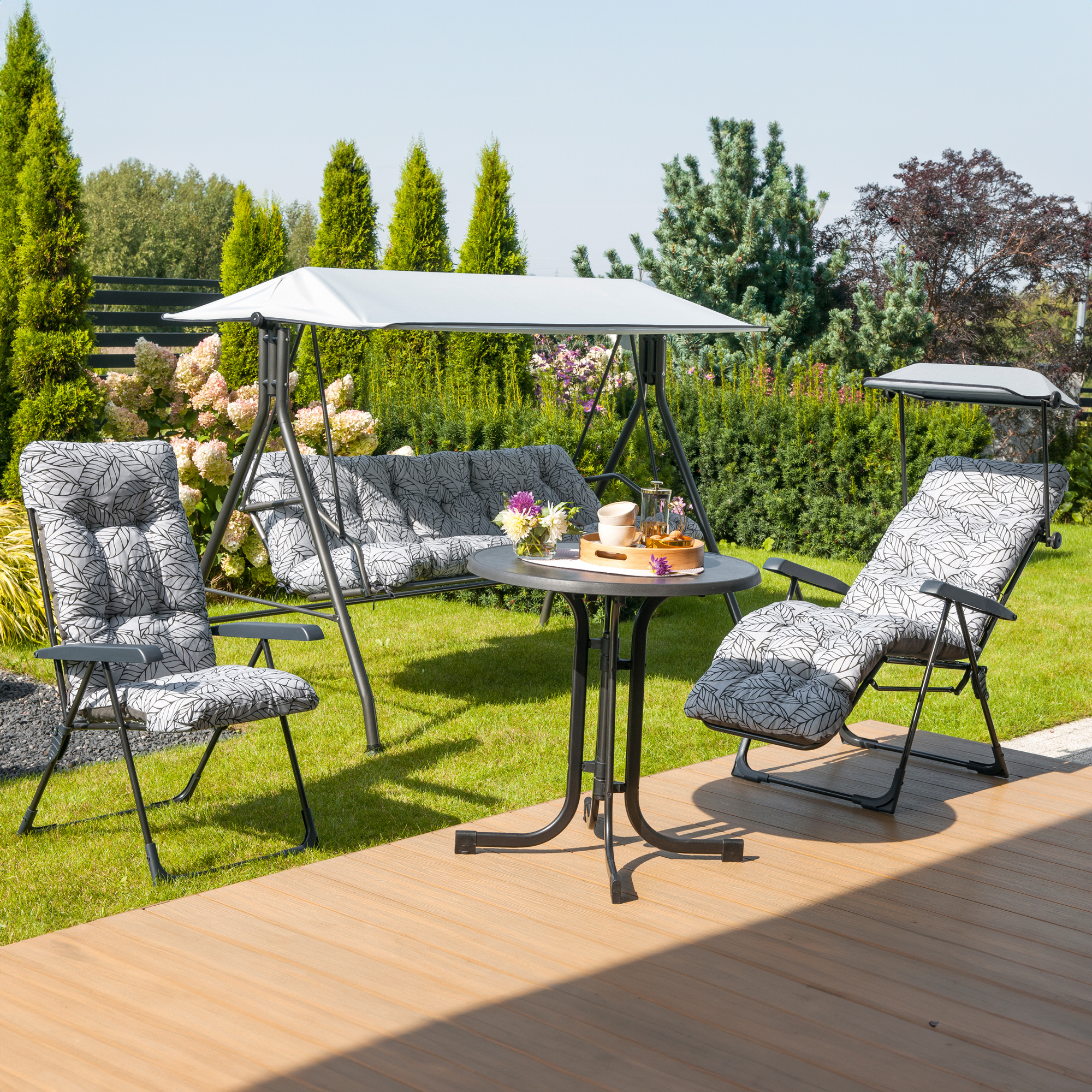 Masă Dine & Relax 60 cm pizarra/antracit PATIO