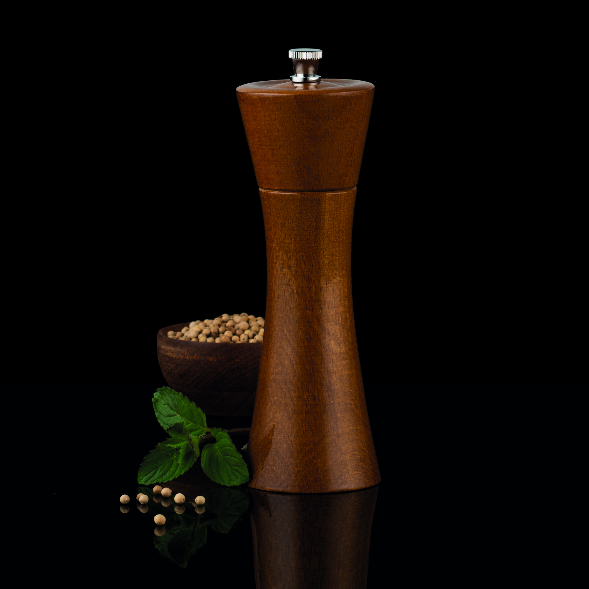 Salt and pepper grinder 18 cm Madeira nut AMBITION