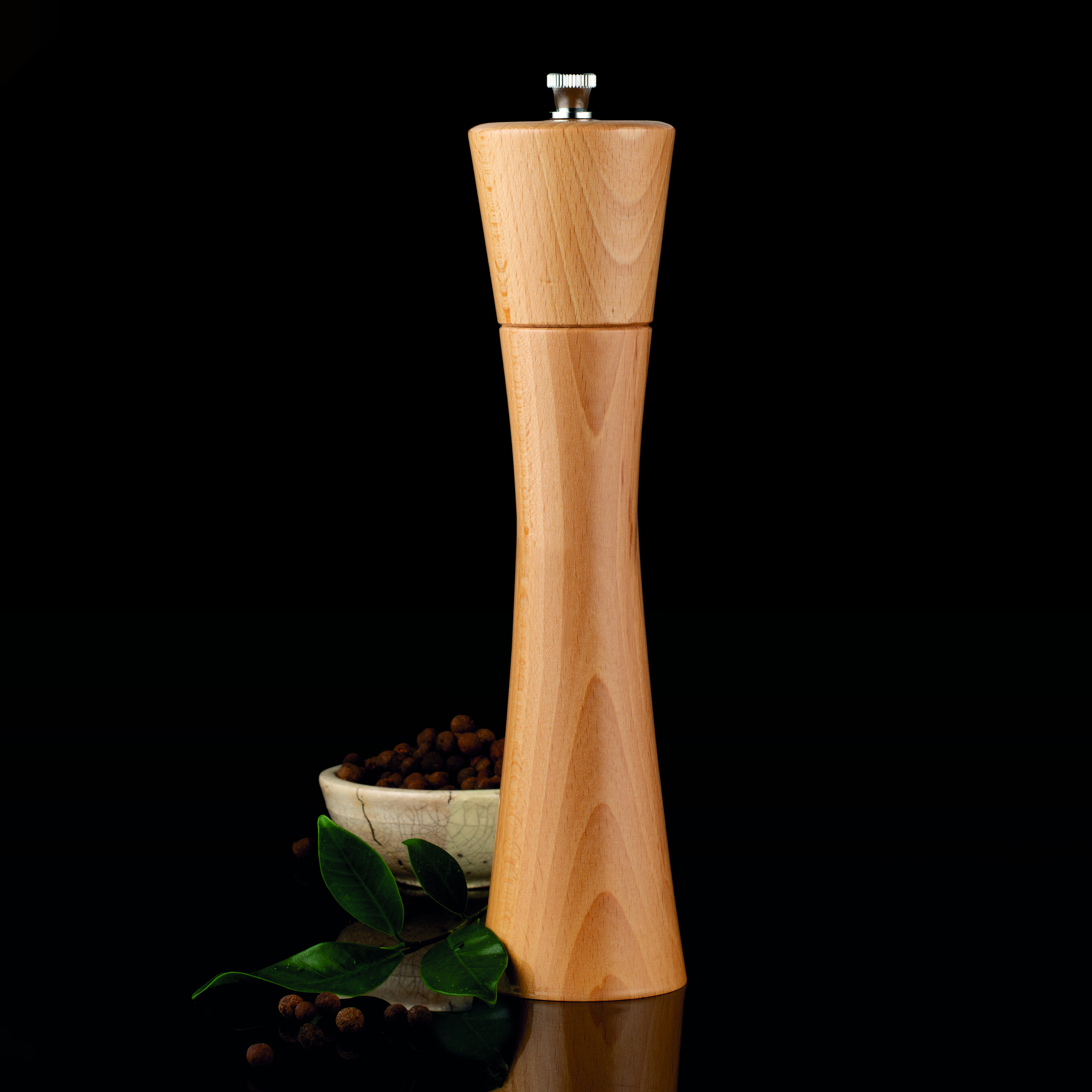 Salt and pepper grinder 25 cm Madeira pine AMBITION