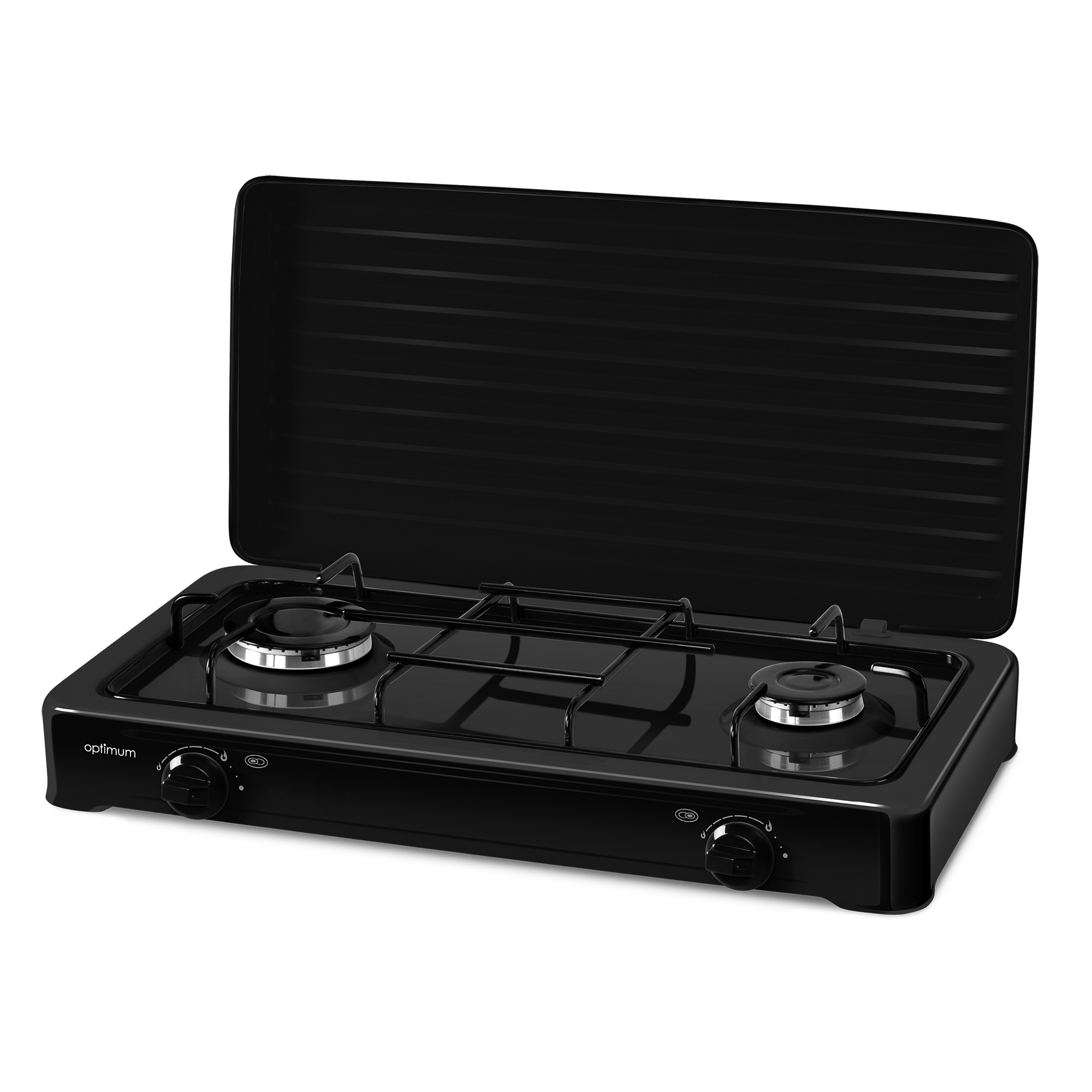 Kuchenka nastawna gazowa KG-1012 2-palnikowa czarna OPTIMUM