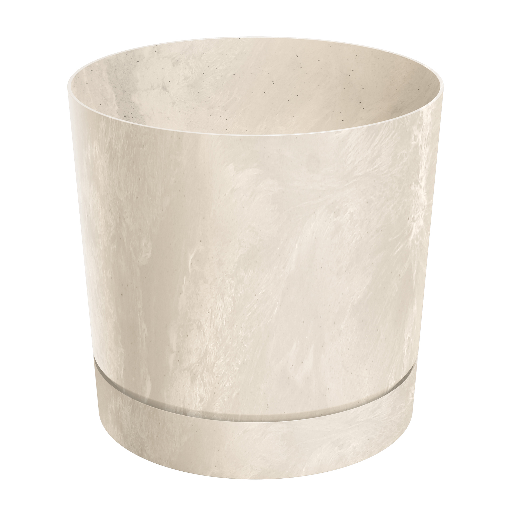 Bezvložkový kvetináč Tubo P Beton Effect Cream 23,9 cm PROSPERPLAST