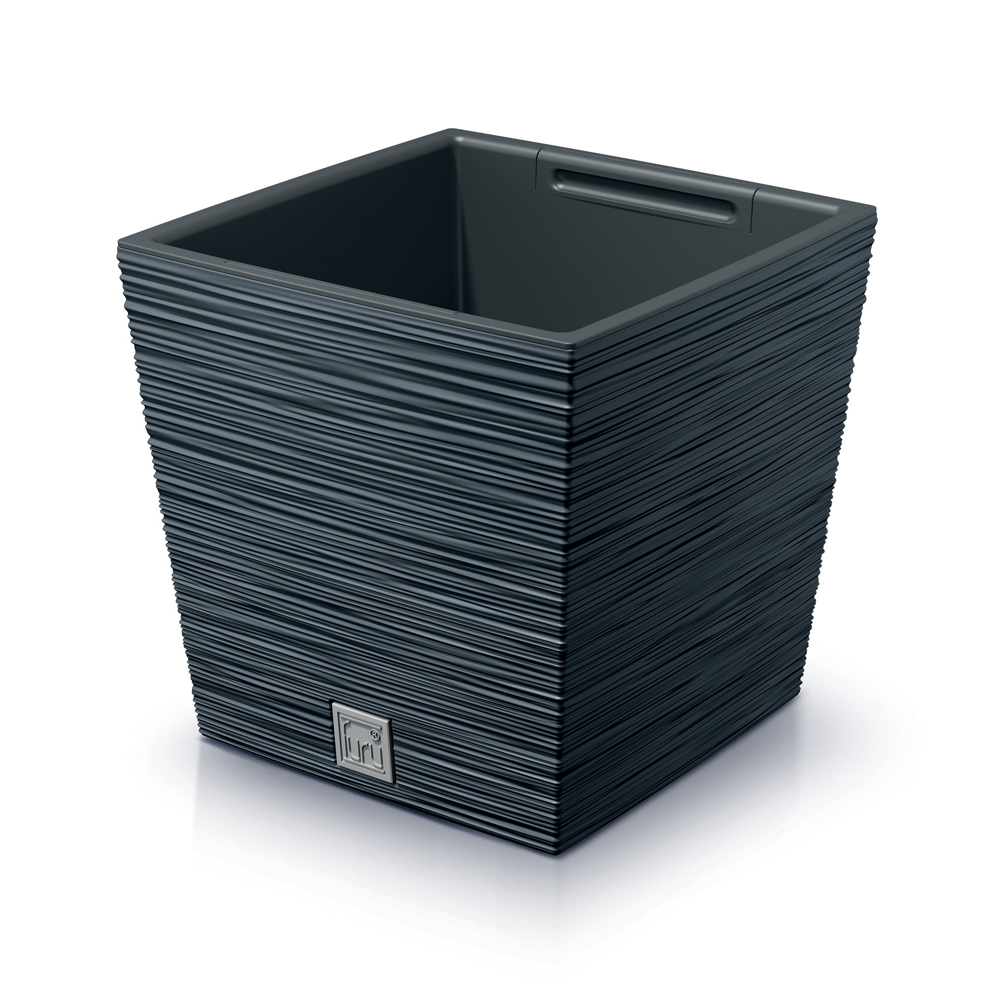 Pflanzkübel quadratisch Furu Square Low 24 cm anthrazit PROSPERPLAST
