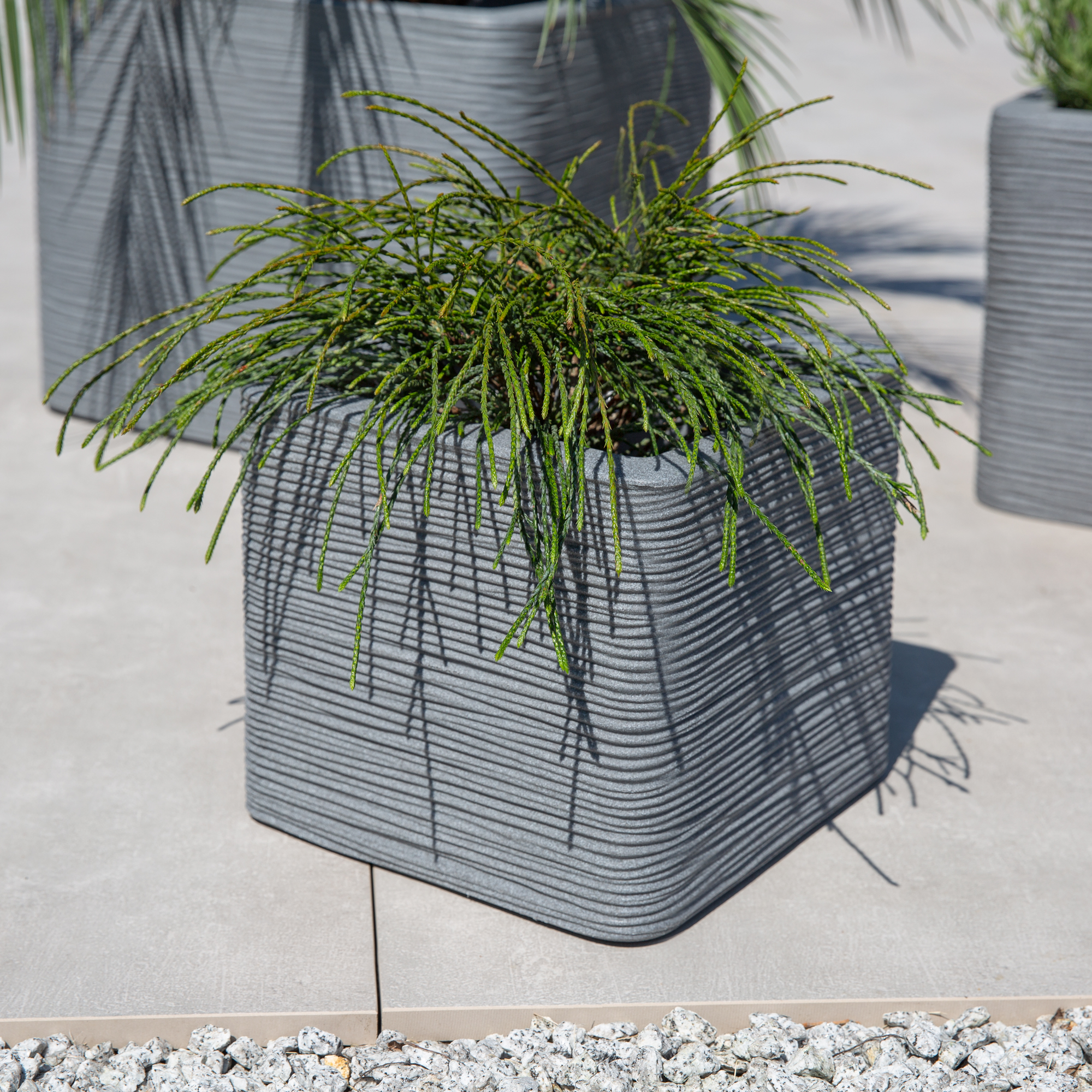 Vaso da giardino Kubus grigio 30 x 30 x 27 cm PATIO