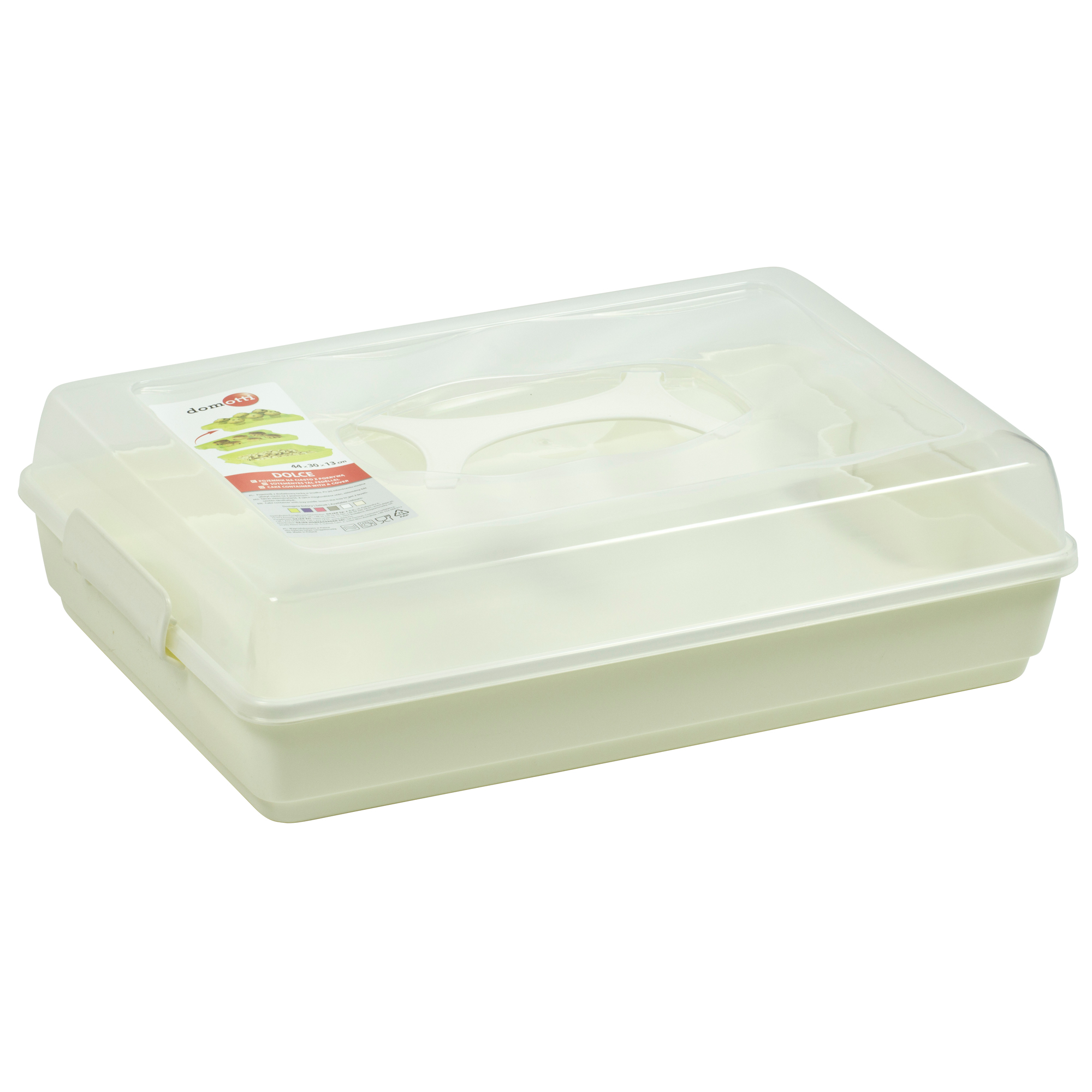 Rechteckiger Kuchenbehälter Dolce 44 x 30 cm Beige DOMOTTI