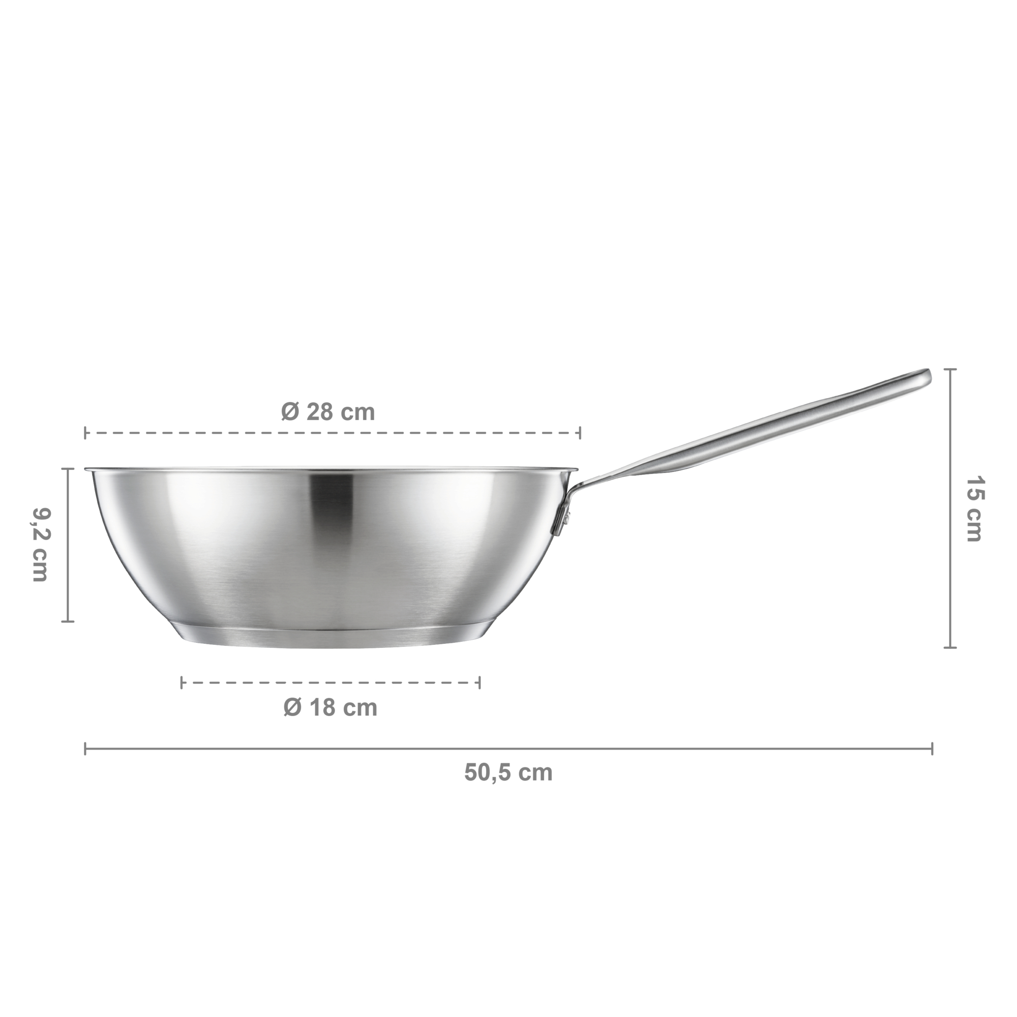 Oceľová panvica All Steel pure Wok 28 cm FISKARS
