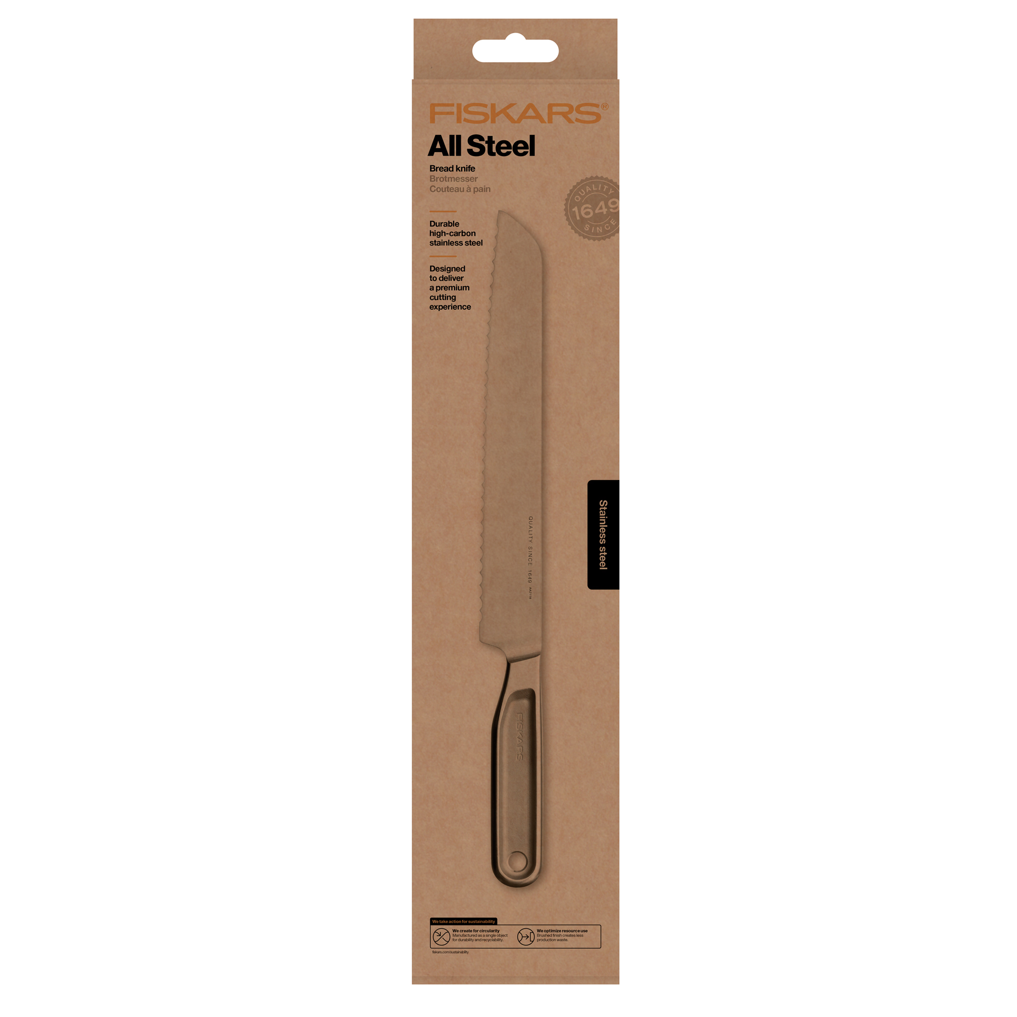 Nůž na pečivo All Steel 22 cm FISKARS