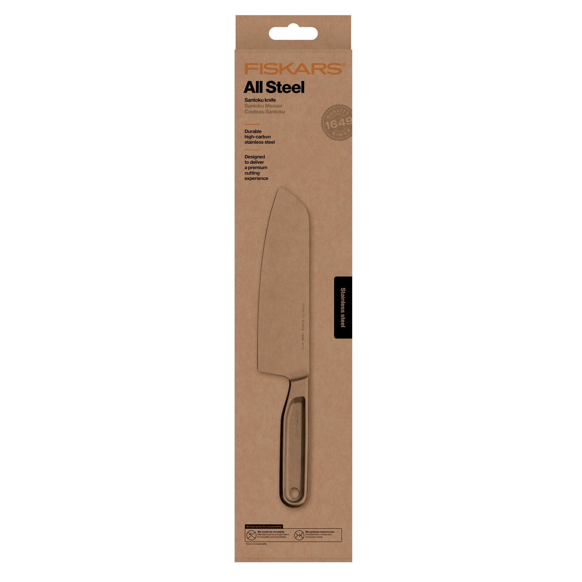 Nôž Santoku All Steel 17 cm FISKARS