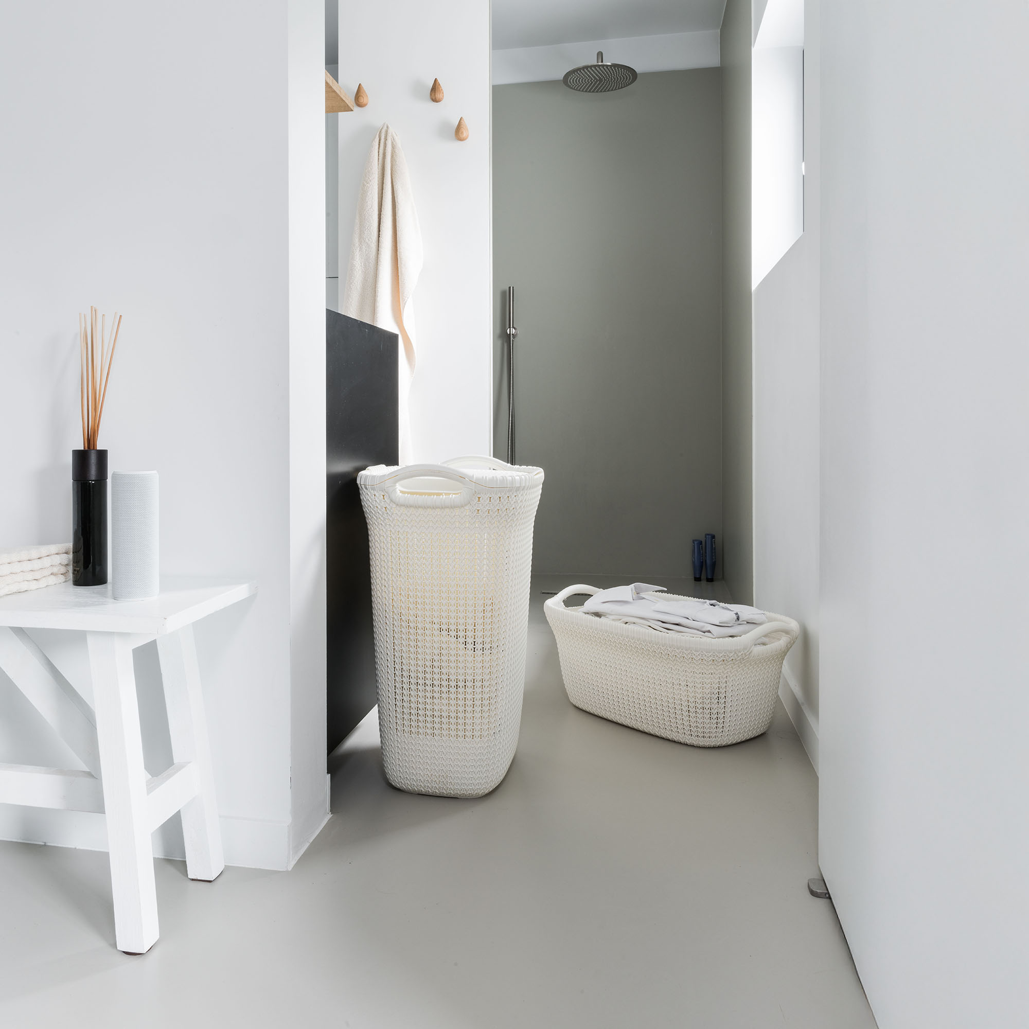 Krémový kôš na bielizeň Knit 57 l CURVER