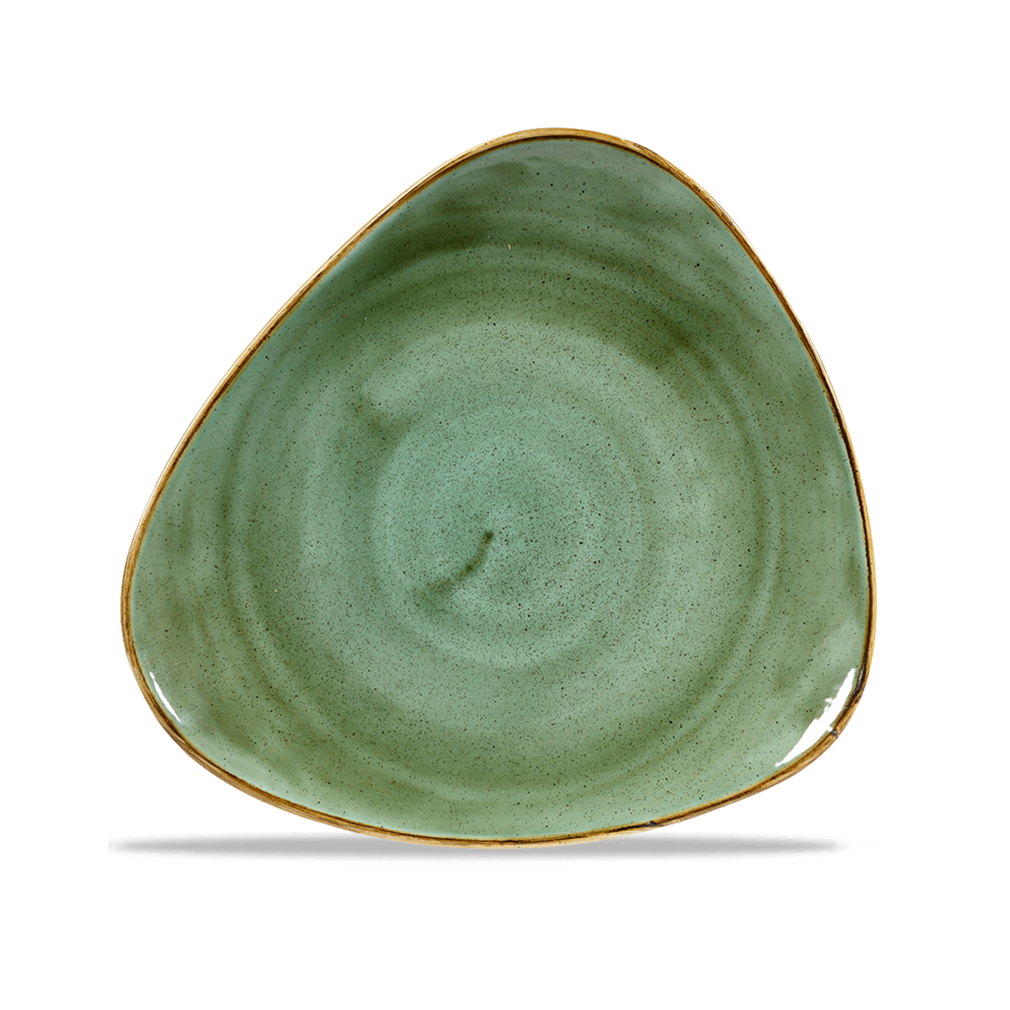 Talerz ceramiczny trójkątny Stonecast Samphire Green 26,5 cm CHURCHILL