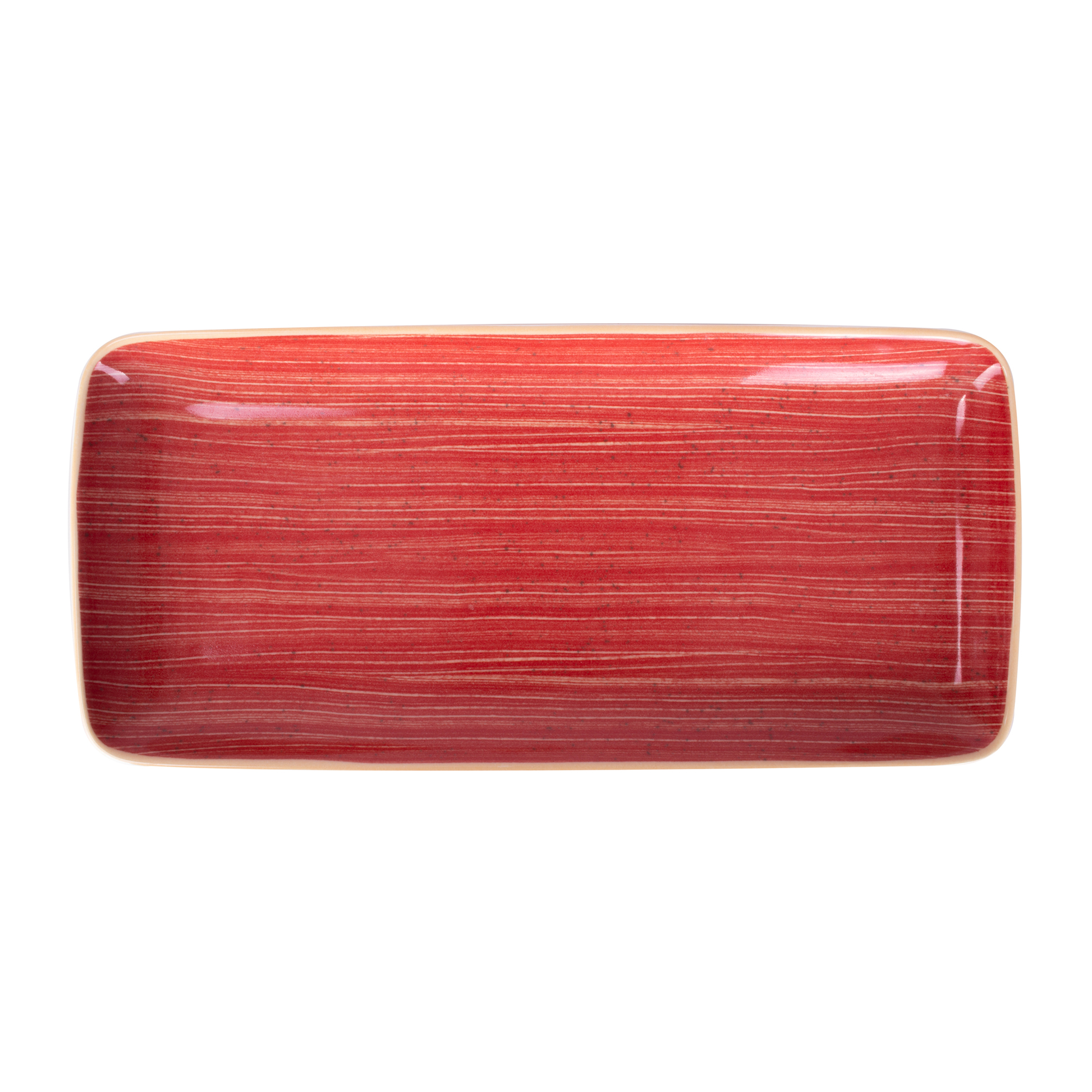 Porcelánový servírovací talíř Terra Red 36 x 16,5 cm ARIANE