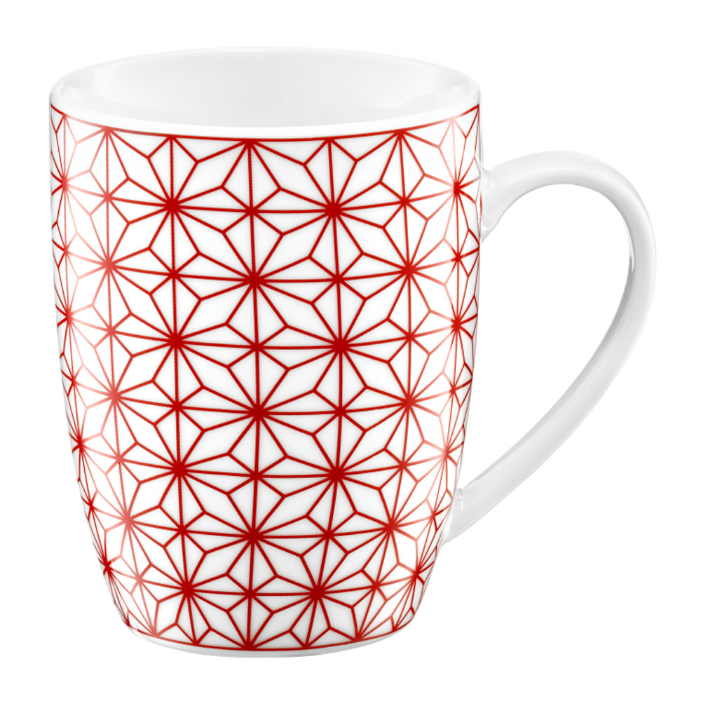 Becher  Galaxy  370ml  weiß rot  AMBITION 