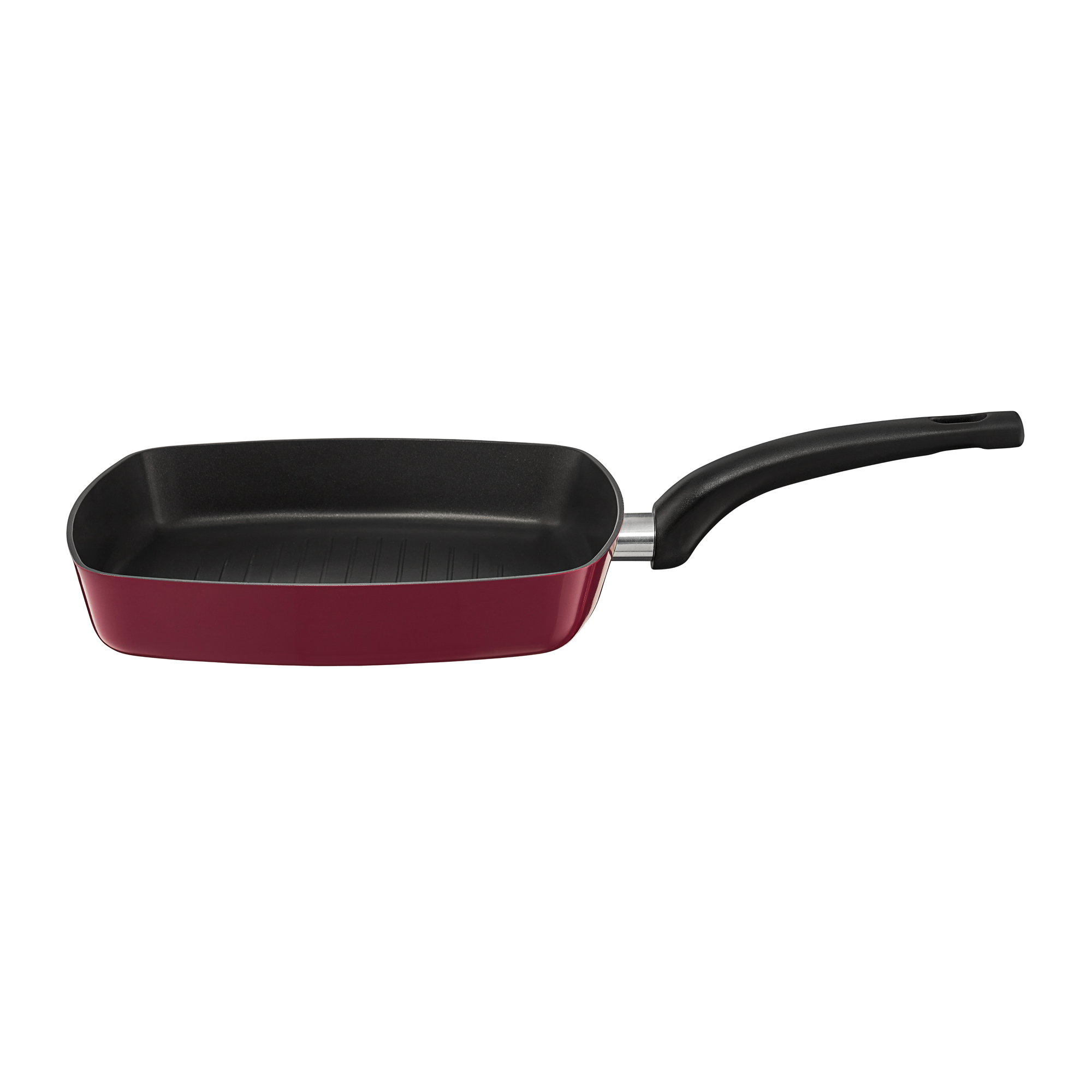 Grillpfanne mit Teflon Classic 26 cm Dunkelrot EMALIA OLKUSZ