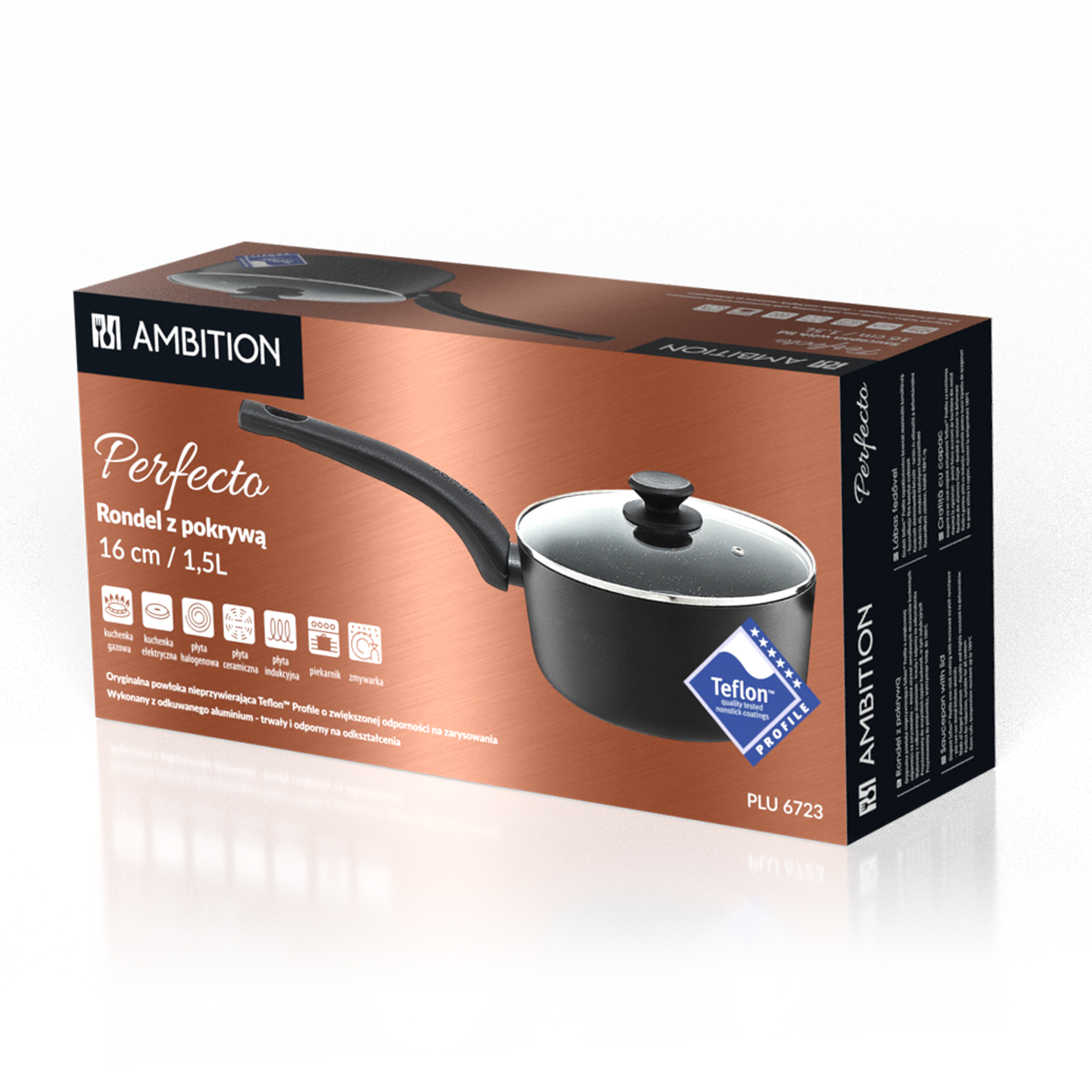Hliníkový rendlík Perfecto s povlakem Teflon™ 16 cm AMBITION
