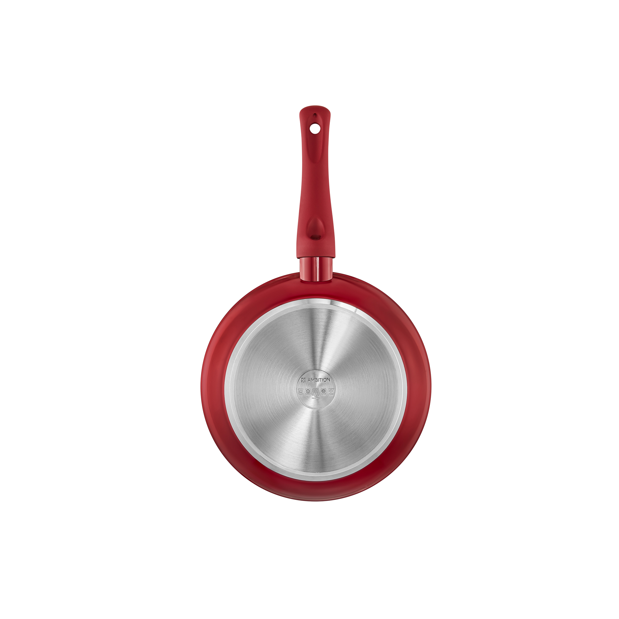 Bratpfanne mit Qualum Basic Stone Edition Beschichtung Rosso 20 cm AMBITION