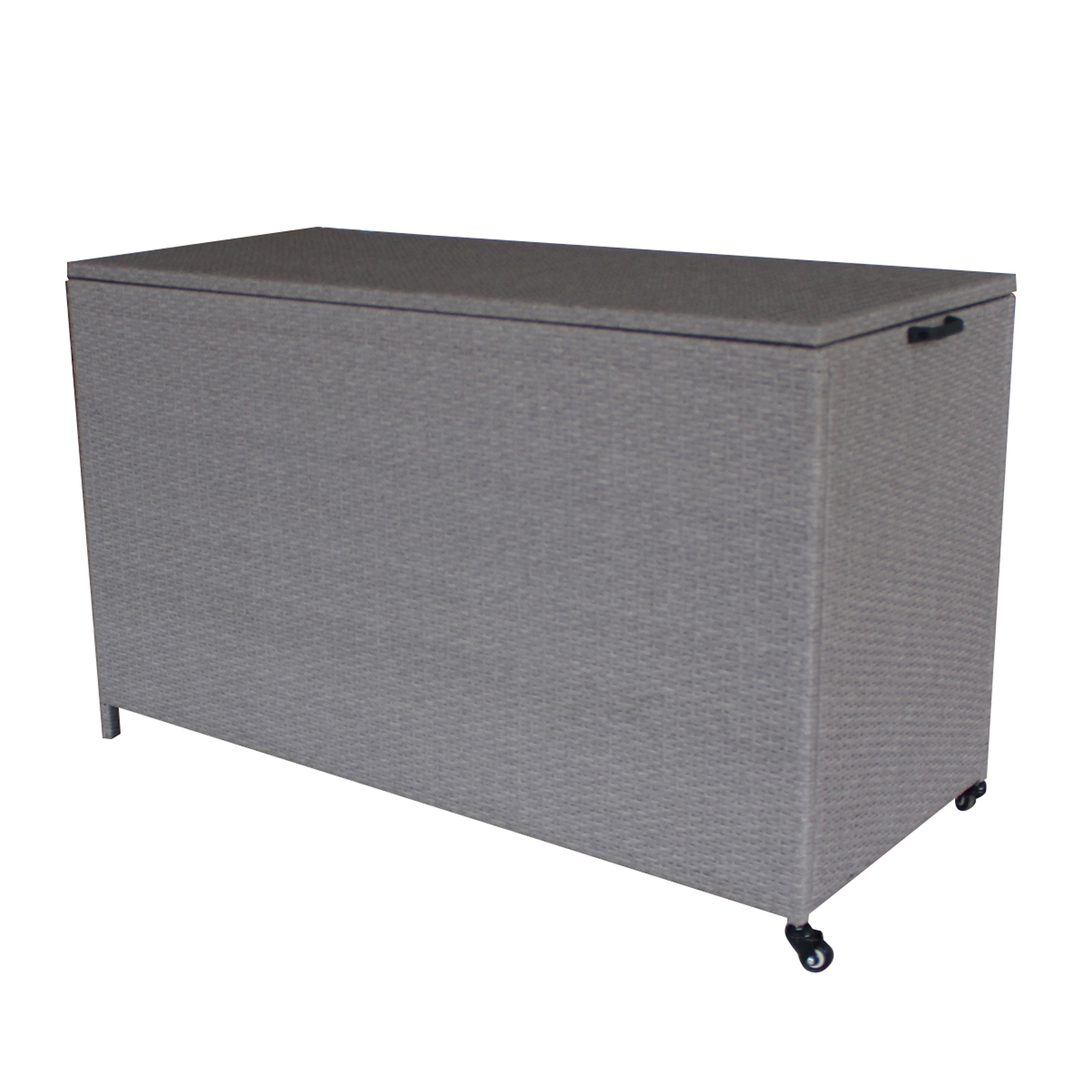 Caja de almacenaje de jardín gris 160 x 70 x 95 cm PATIO