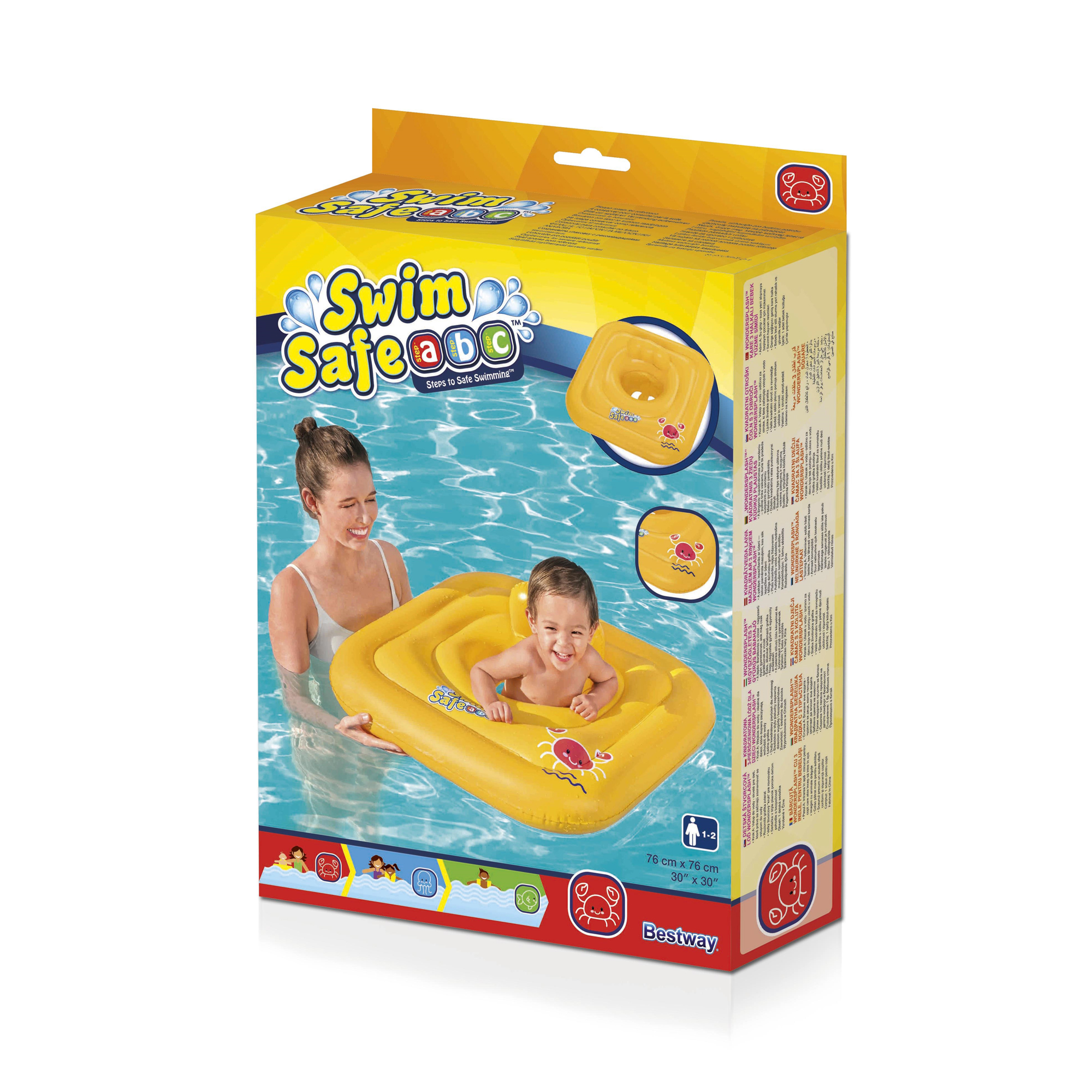 Nafukovací křeslo na plavání se zabezpečením Swim Safe 69 x 69 cm BESTWAY