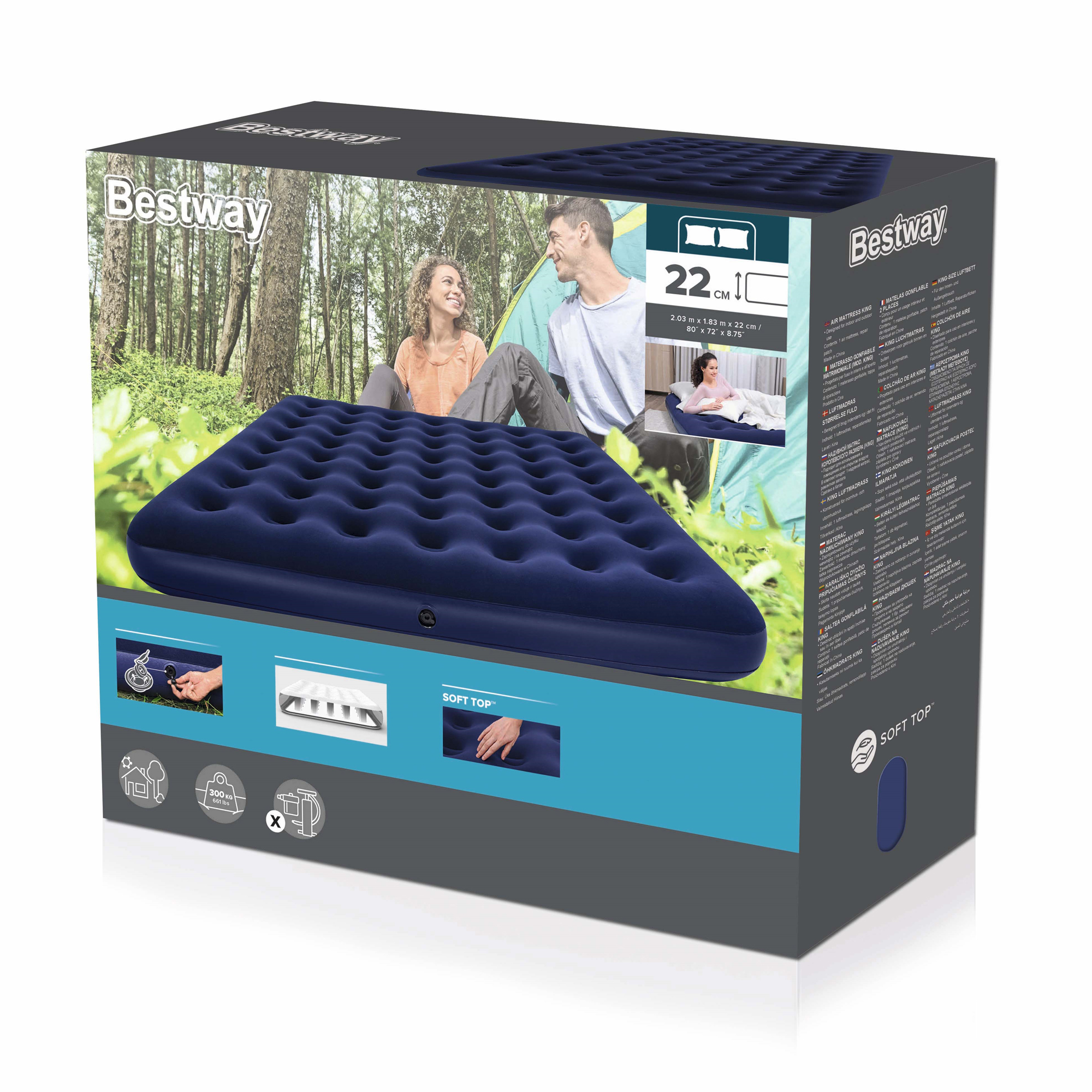 Air bed mattress Pavillo Aeroluxe 203 x 183 x 22 cm BESTWAY