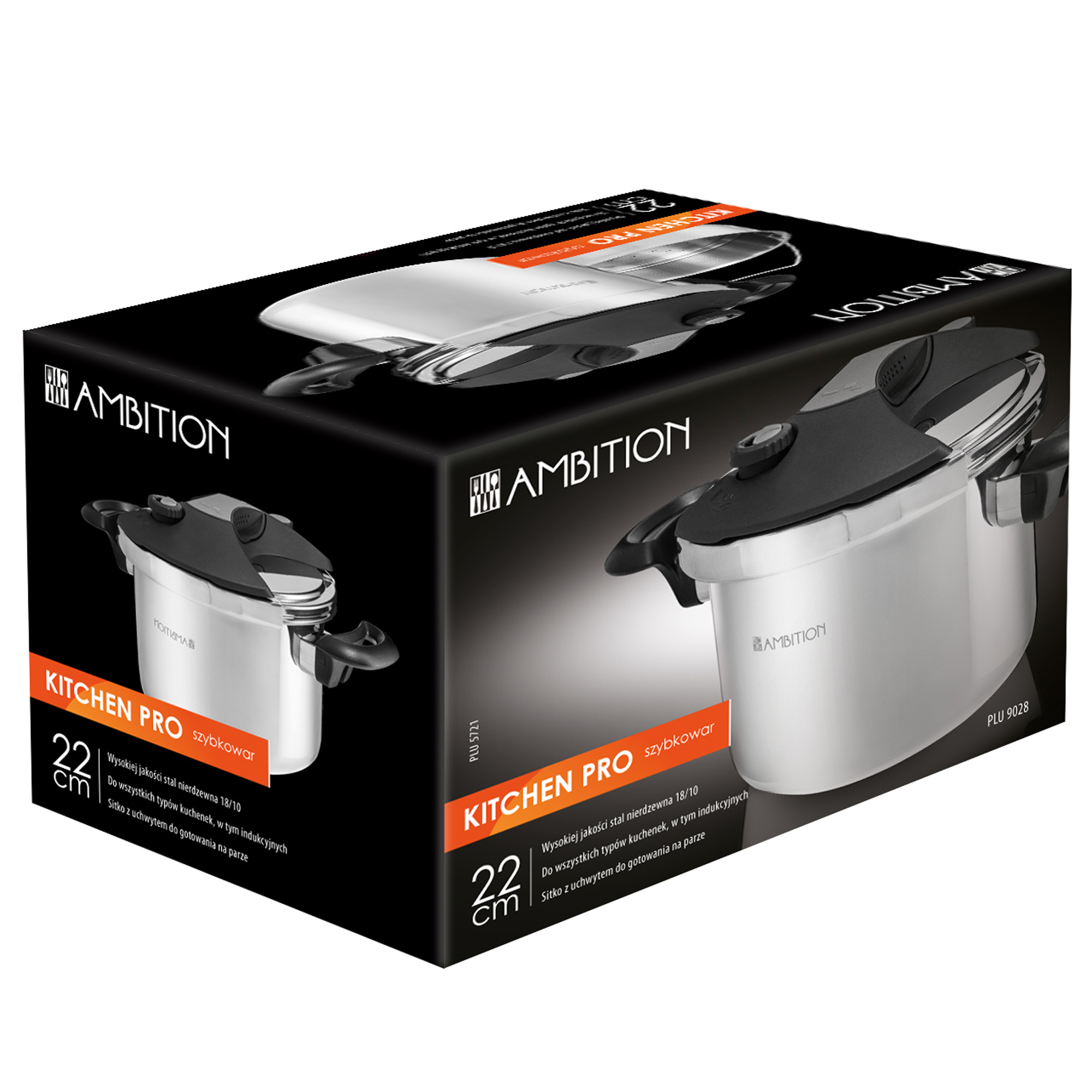 Dampfkochtopf Kitchen Pro mit Sieb 6 l AMBITION