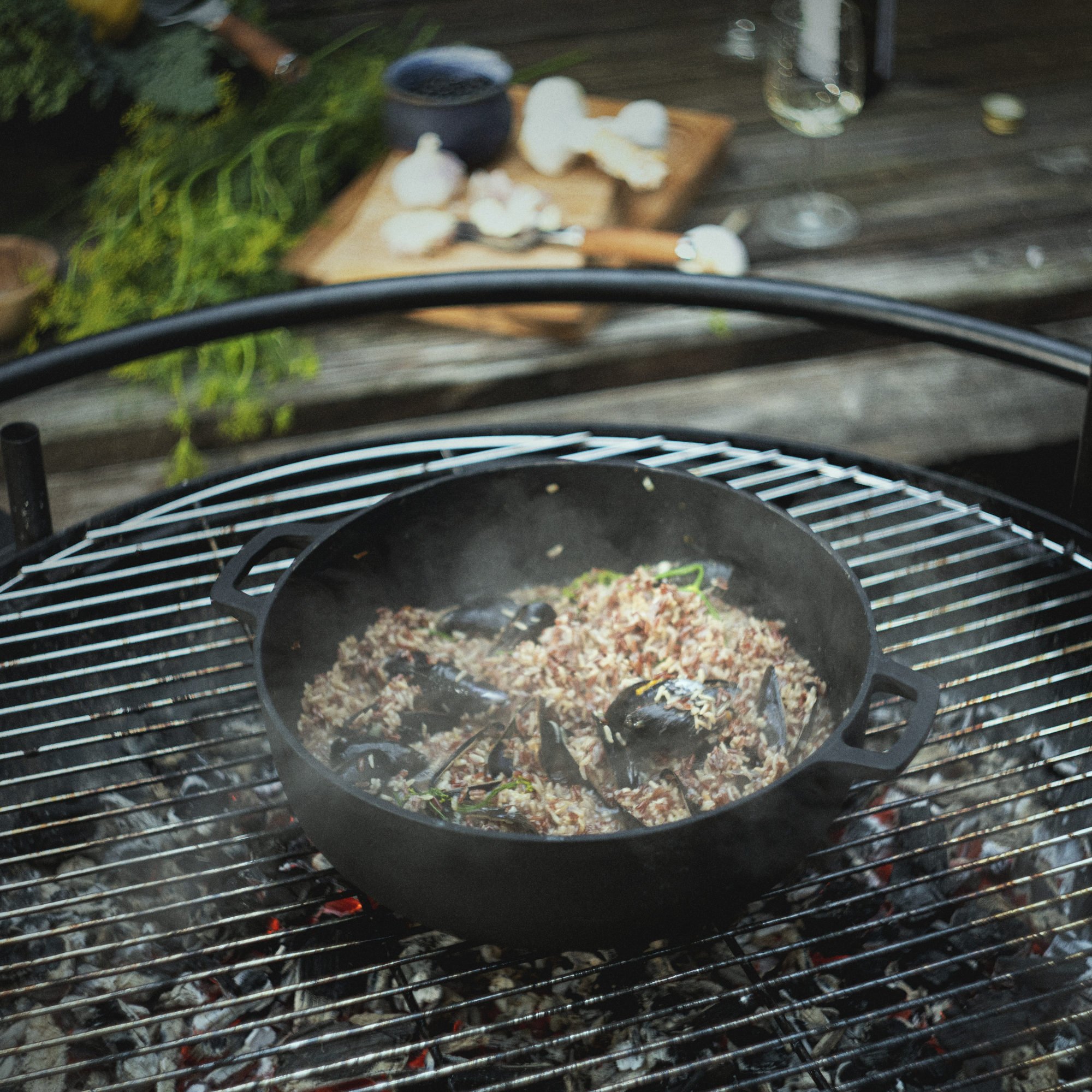 Gusseisentopf mit Edelstahldeckel Norden Grill 30 cm FISKARS